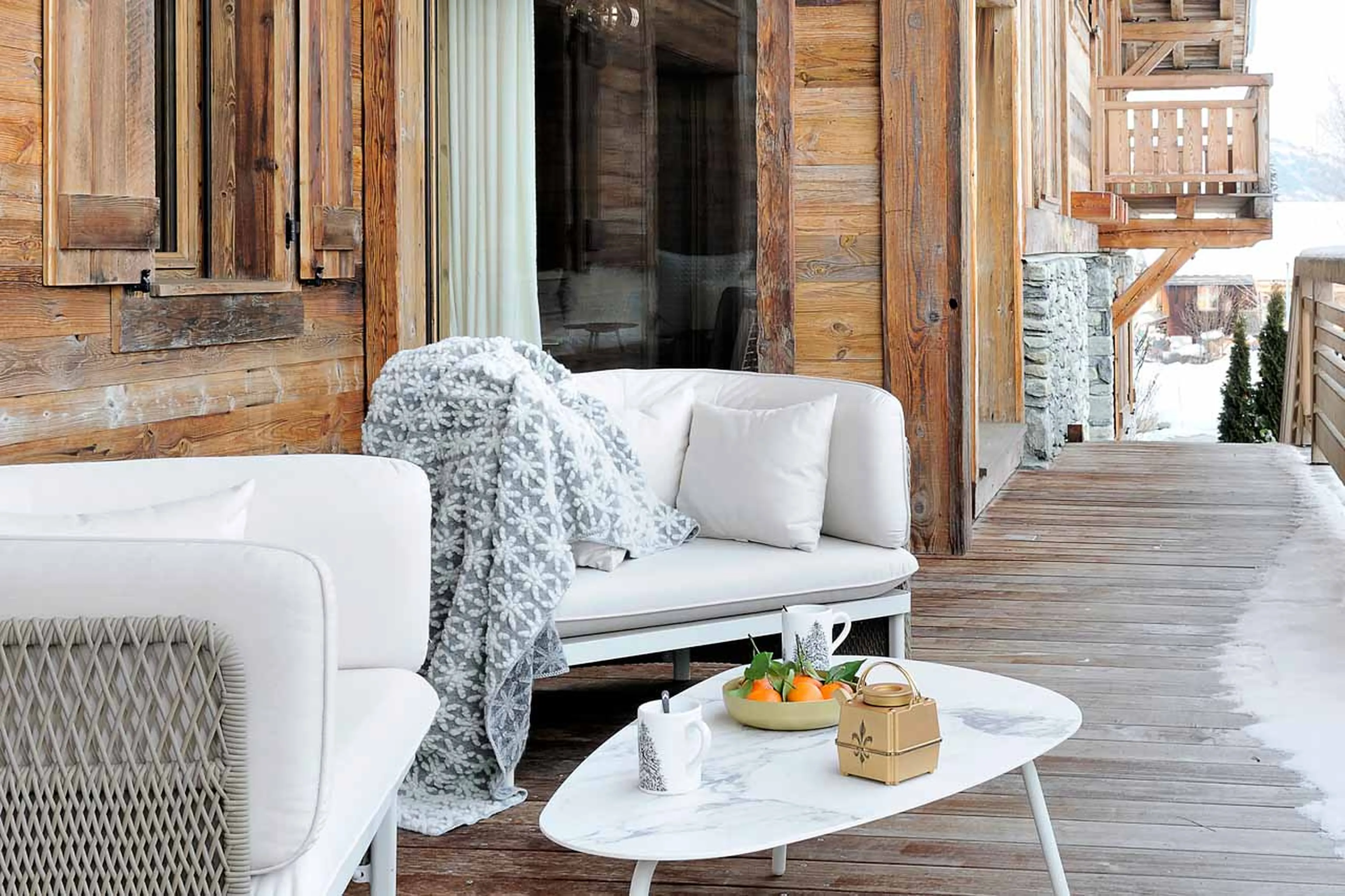 Terrace at Chalet Otoctone in Megeve