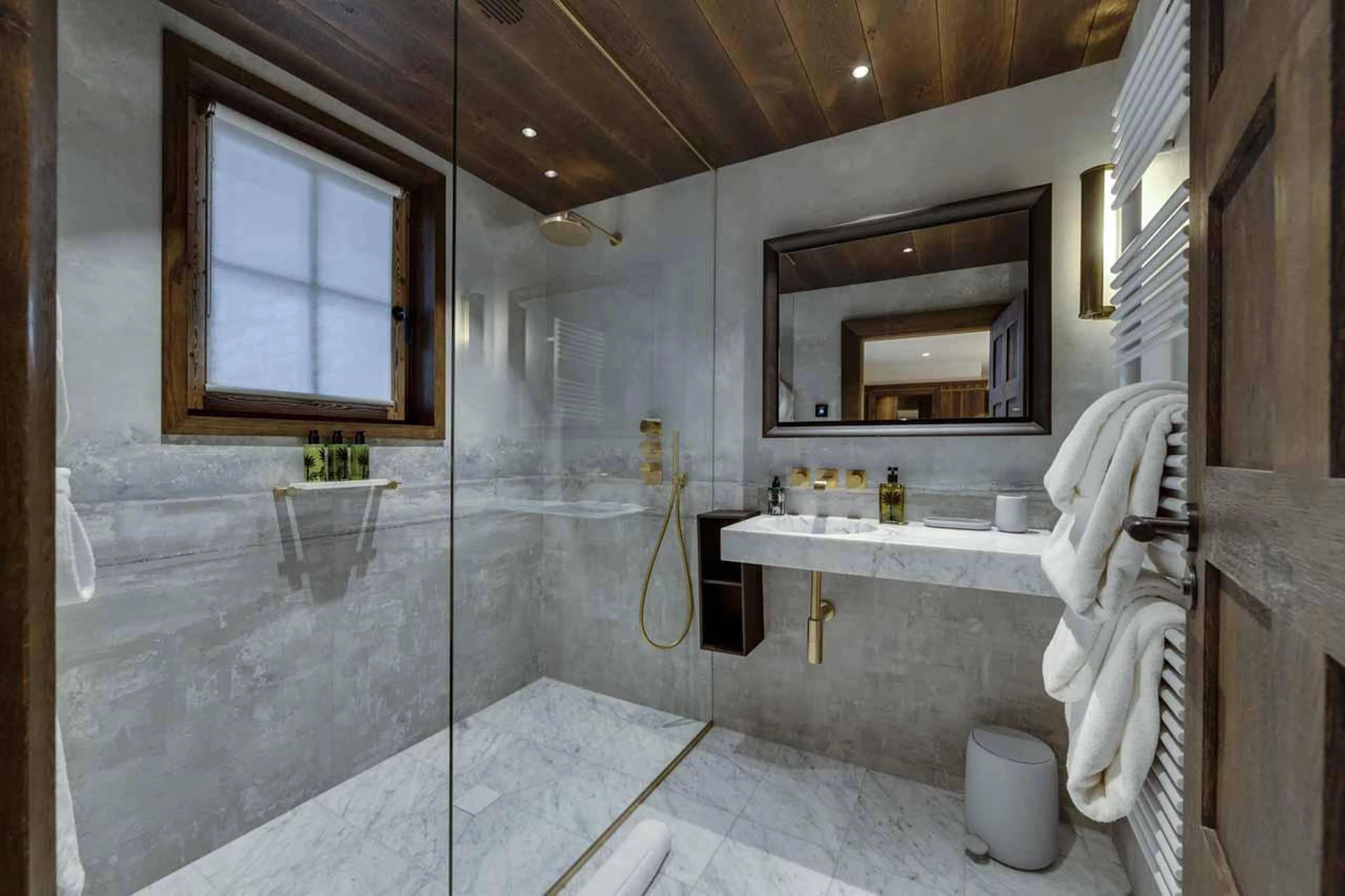 Shower room at Chalet Ottawa in Val d'Isere