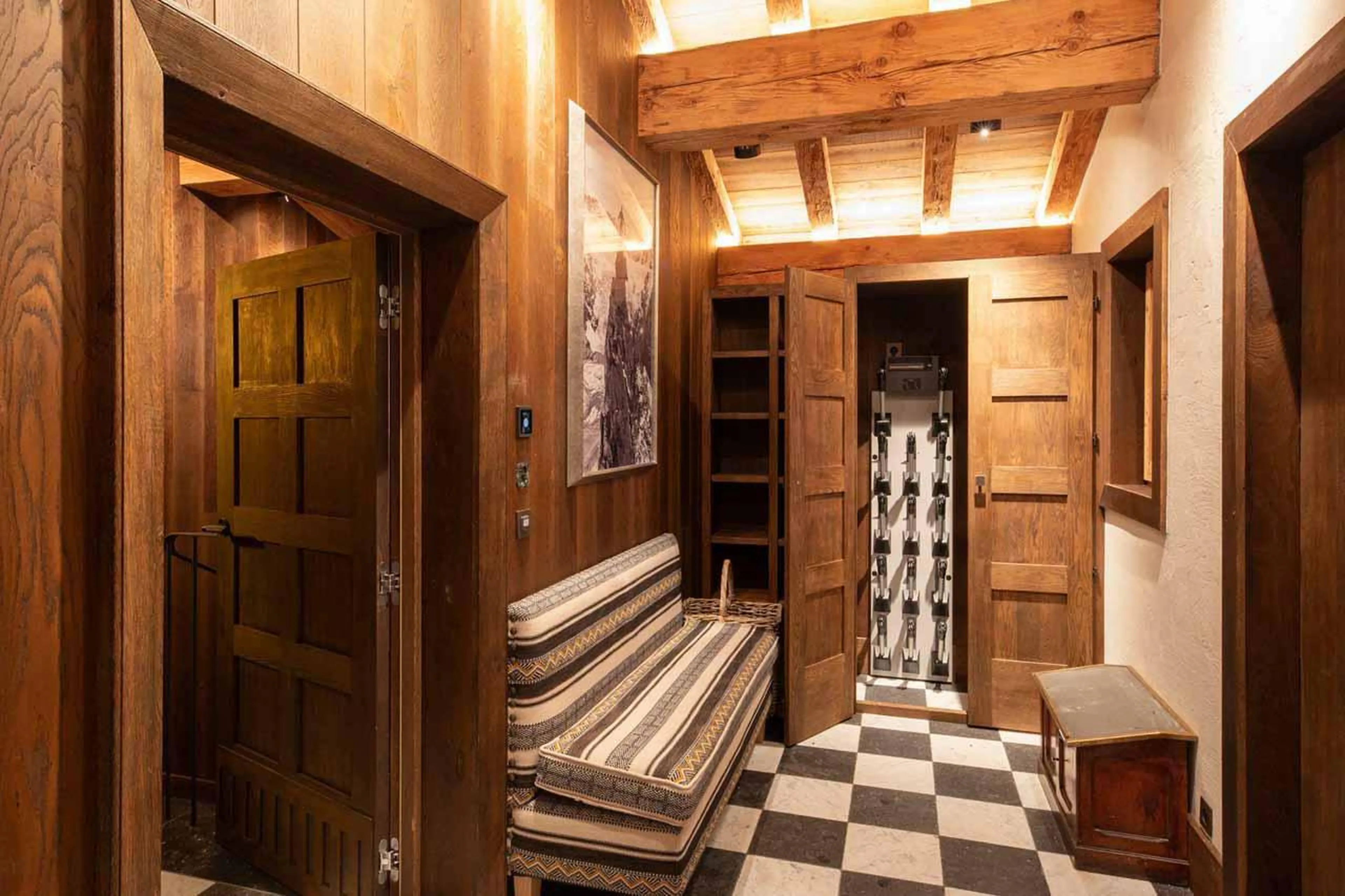 Ski room at Chalet Ottawa in Val d'Isere