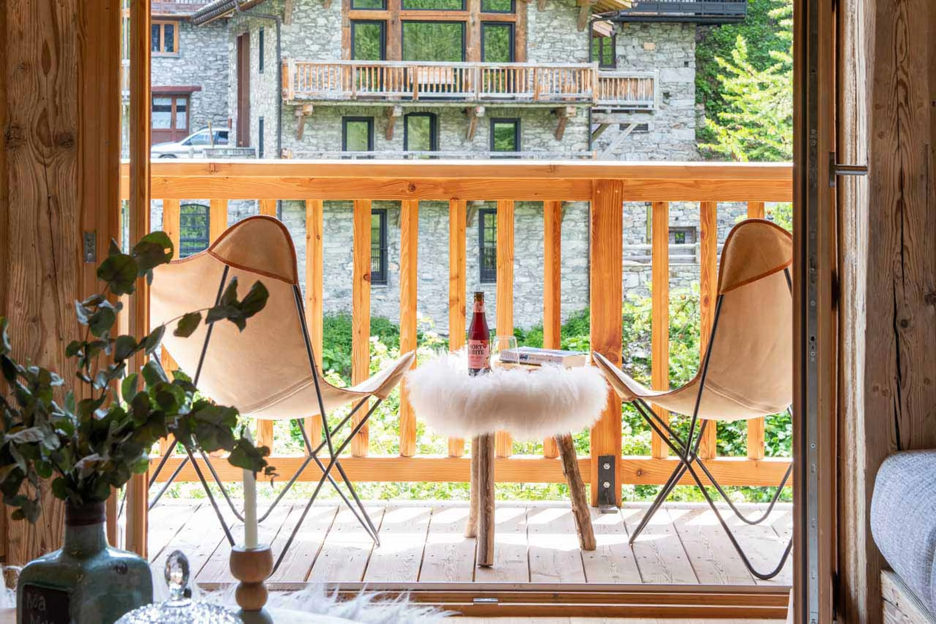 Balcony at Chalet Oxalis in Val d'Isere