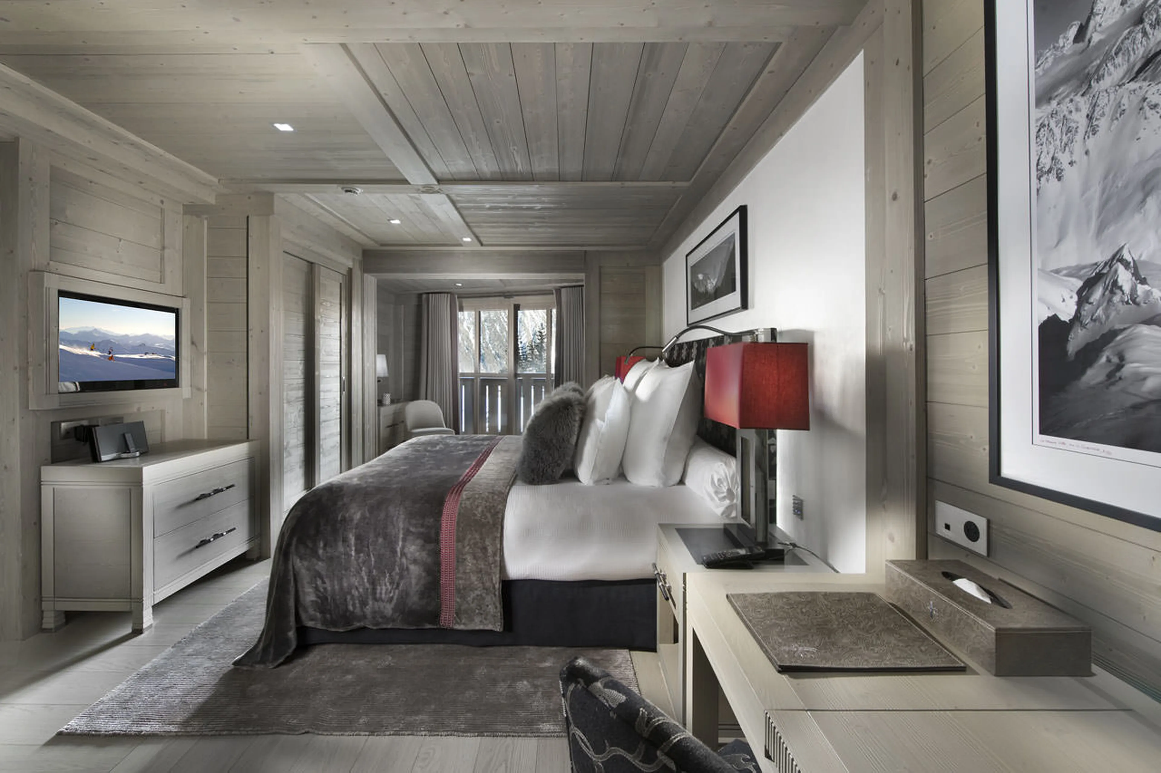 Bedroom four at Chalet Panmah in Courchevel 1850