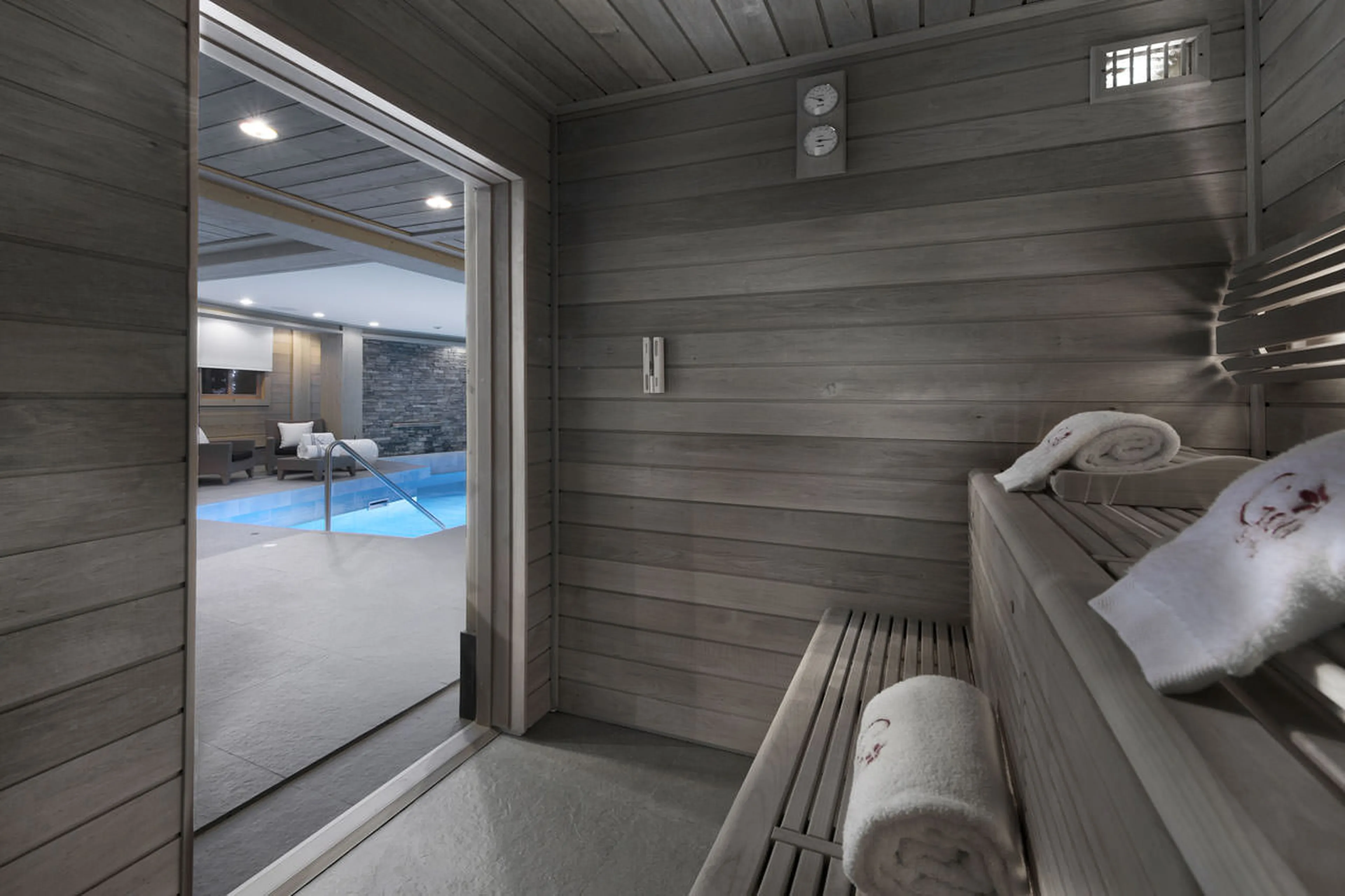 Sauna at Chalet Panmah in Courchevel 1850