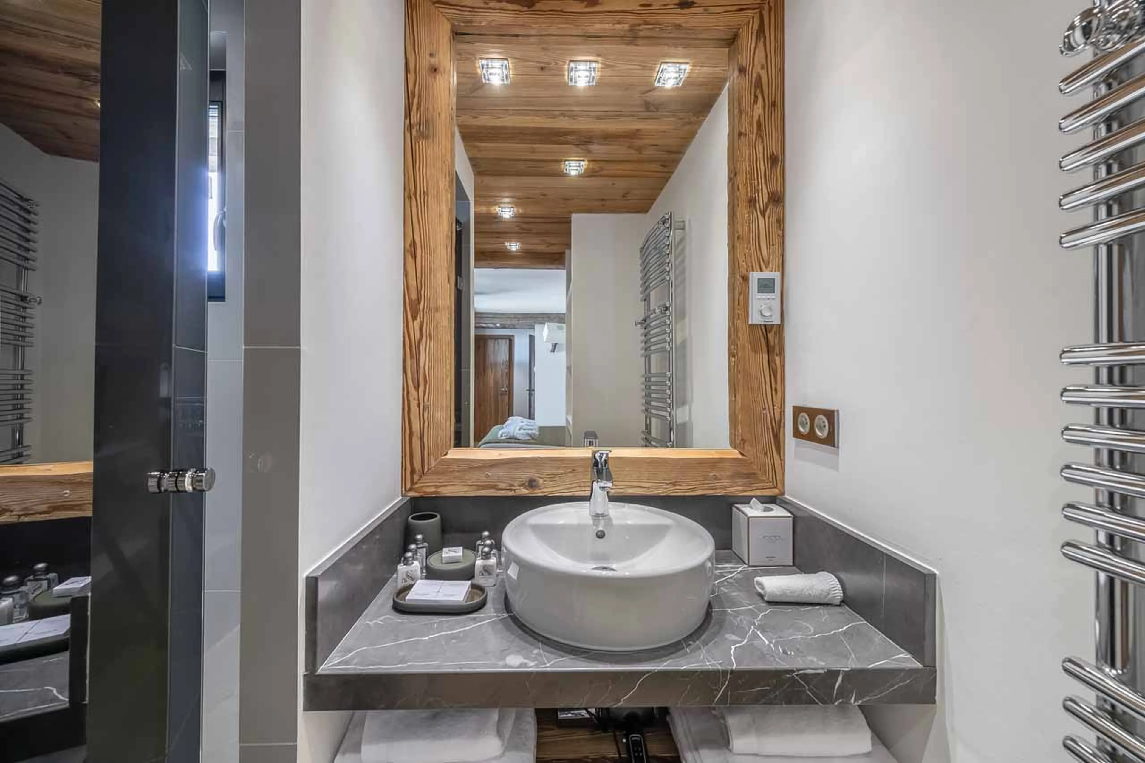 Shower room four at Chalet Le Papillon in Val d'Isere