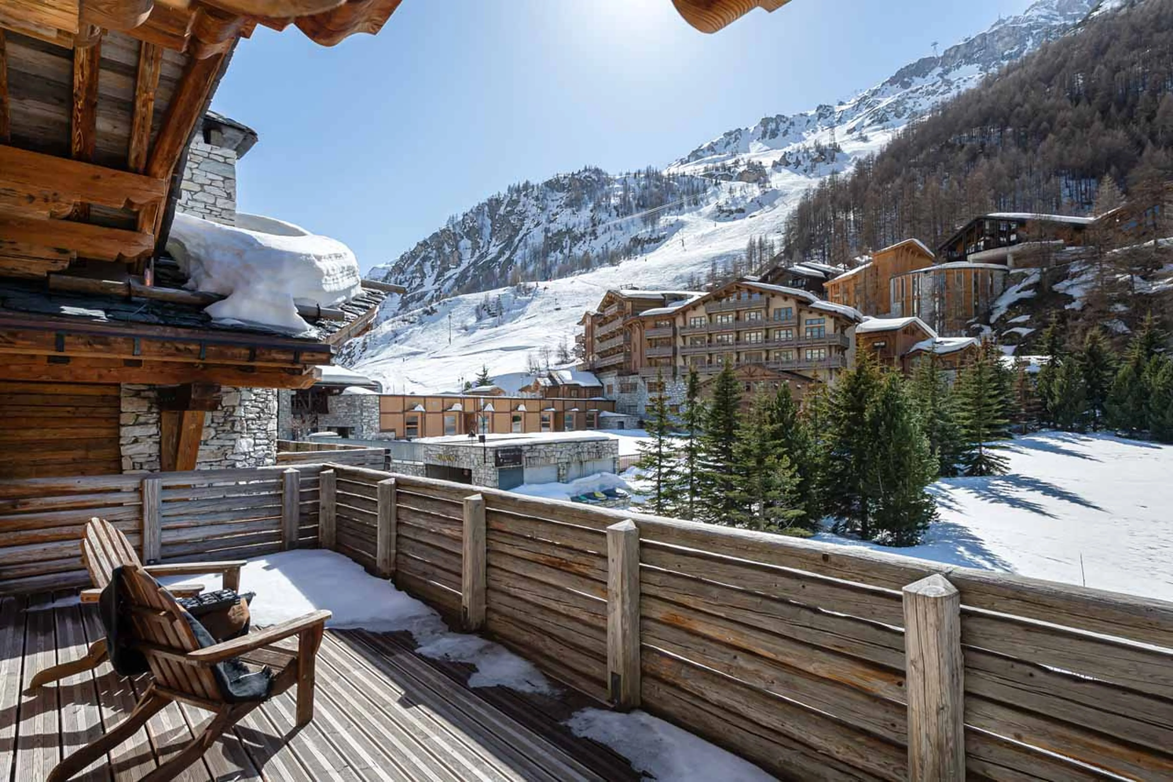 Terrace at Chalet Le Papillon in Val d'Isere