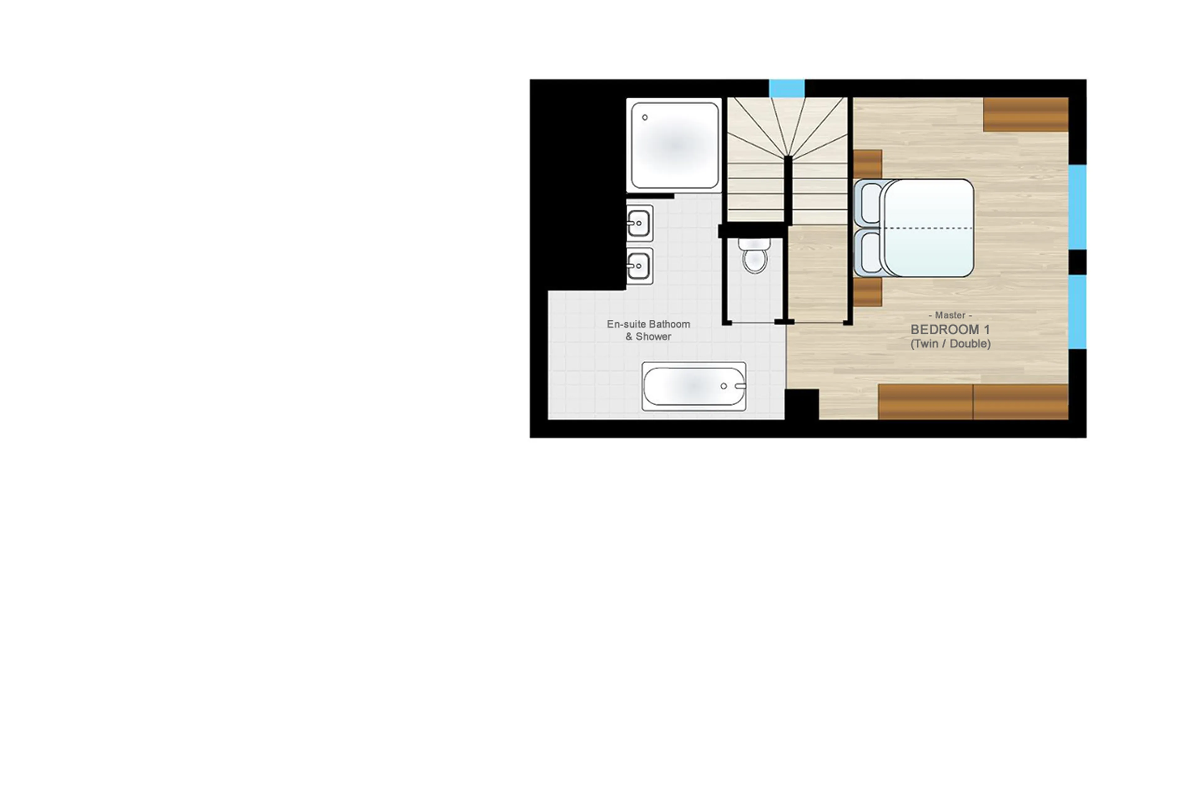 Level 2 floor plan of Chalet Pavot in Morzine