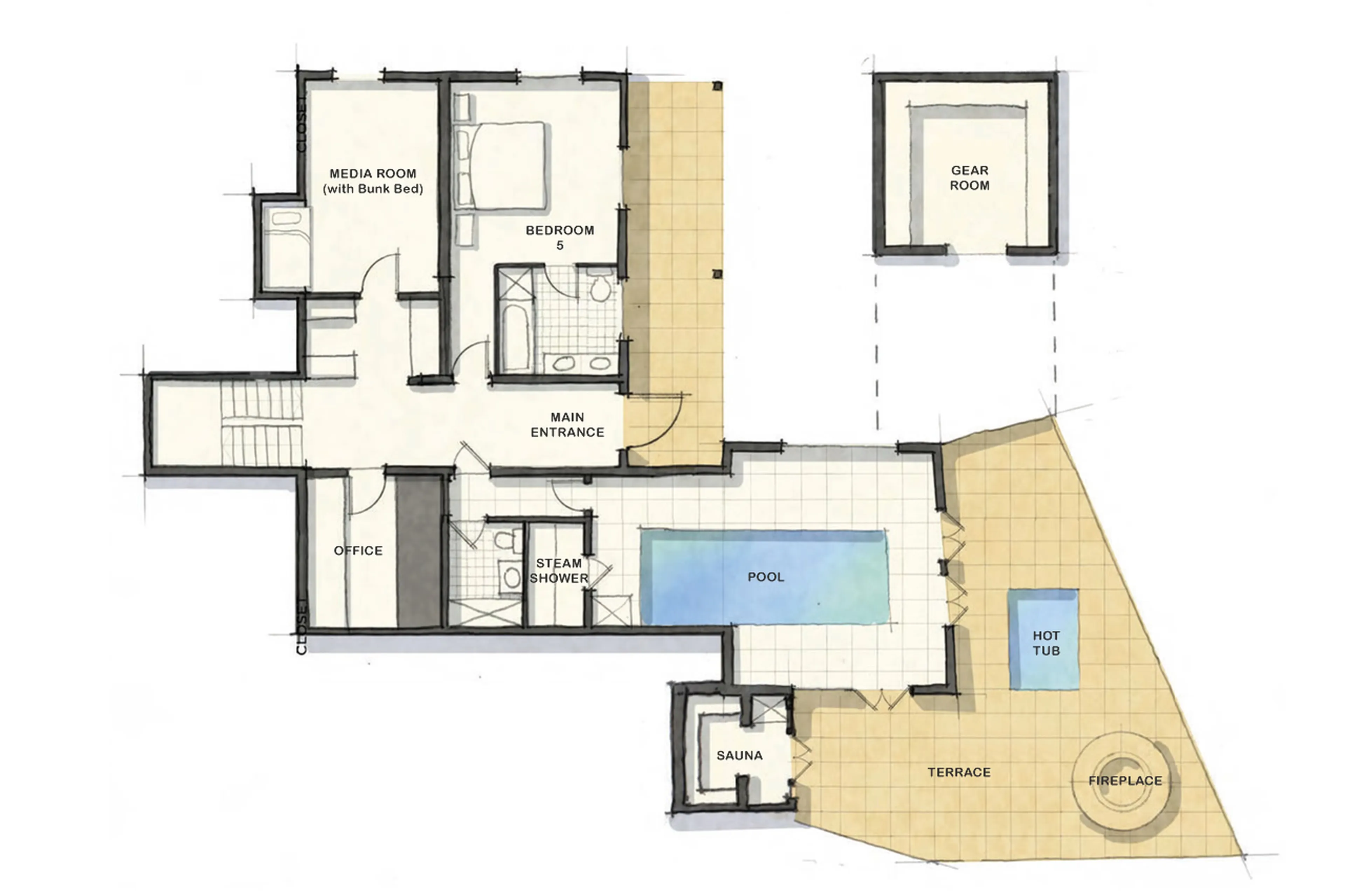 Ground floor of Chalet Pelerin in Le Miroir