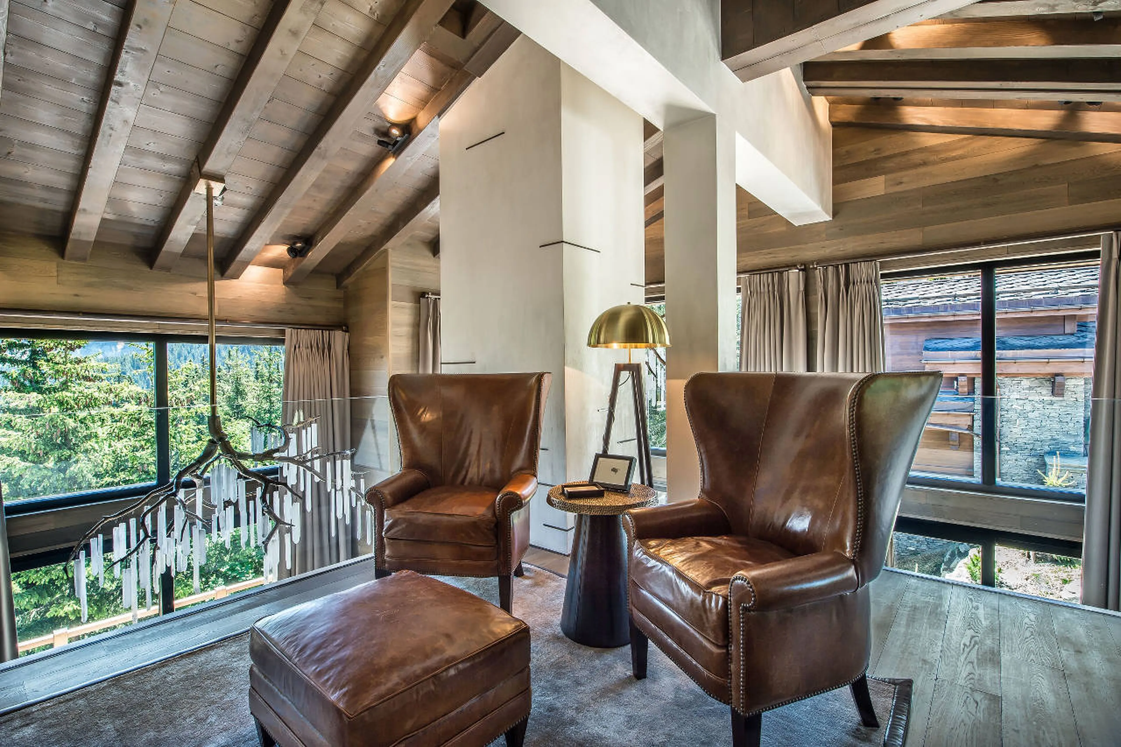 Gallery lounge on level one in Chalet Perce Neige, Courchevel 1850