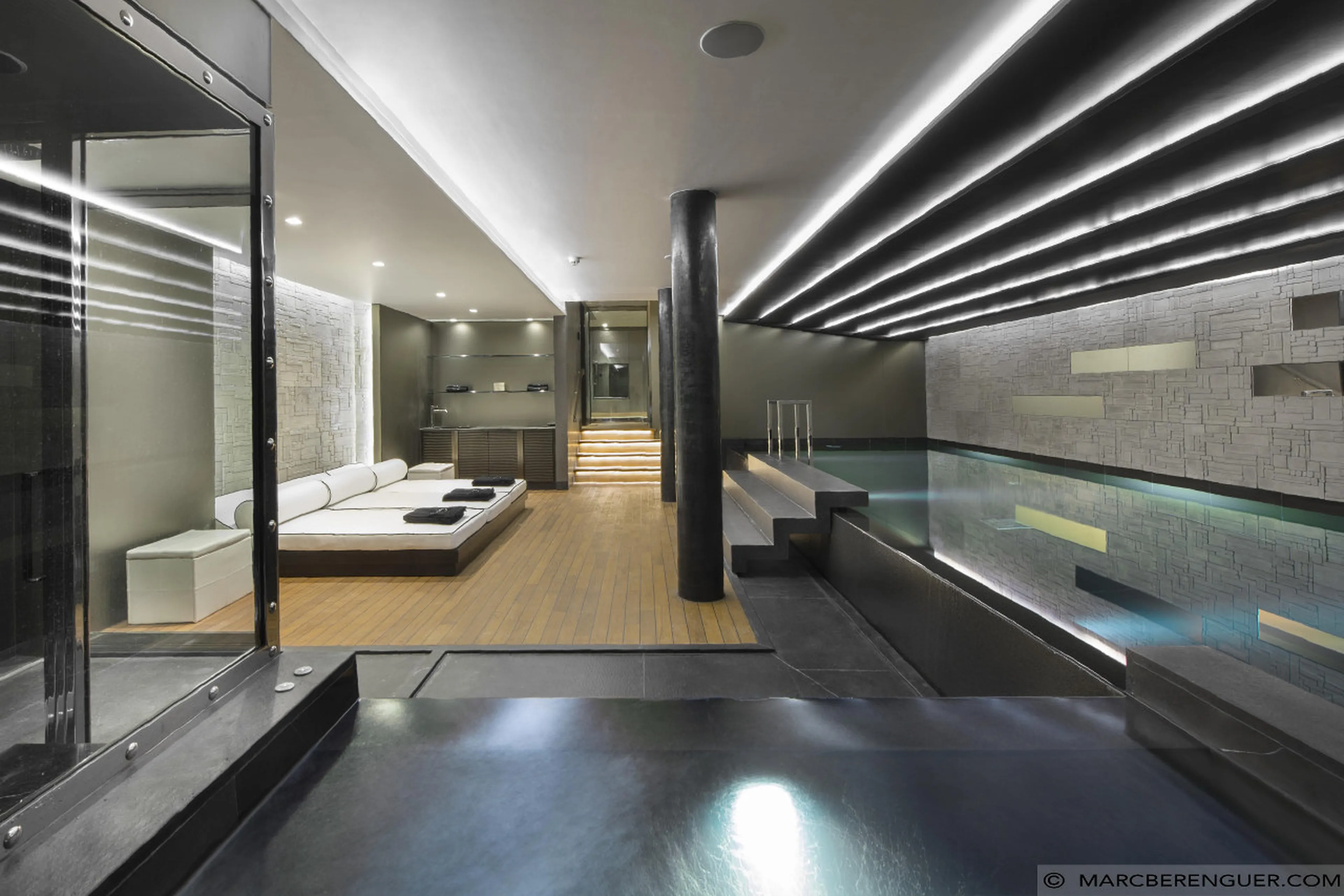Ultra-modern spa area of Chalet Perce Neige in Courchevel 1850