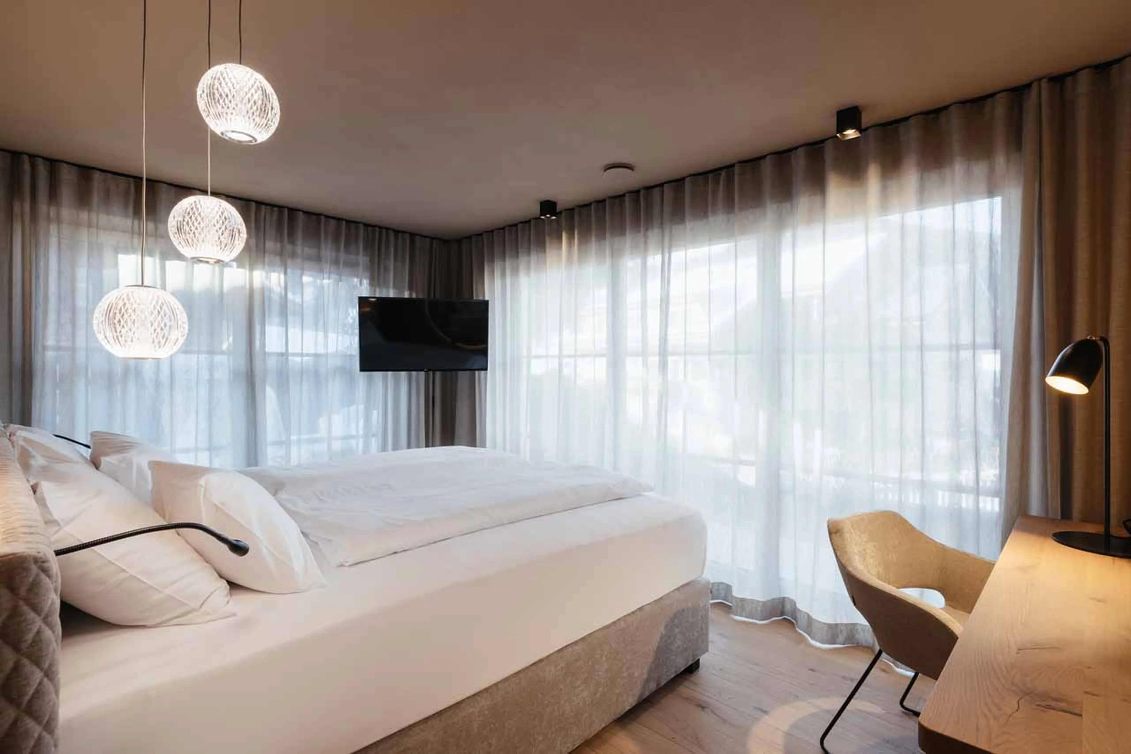 Bedroom three at Chalet Pescosta in Kronplatz