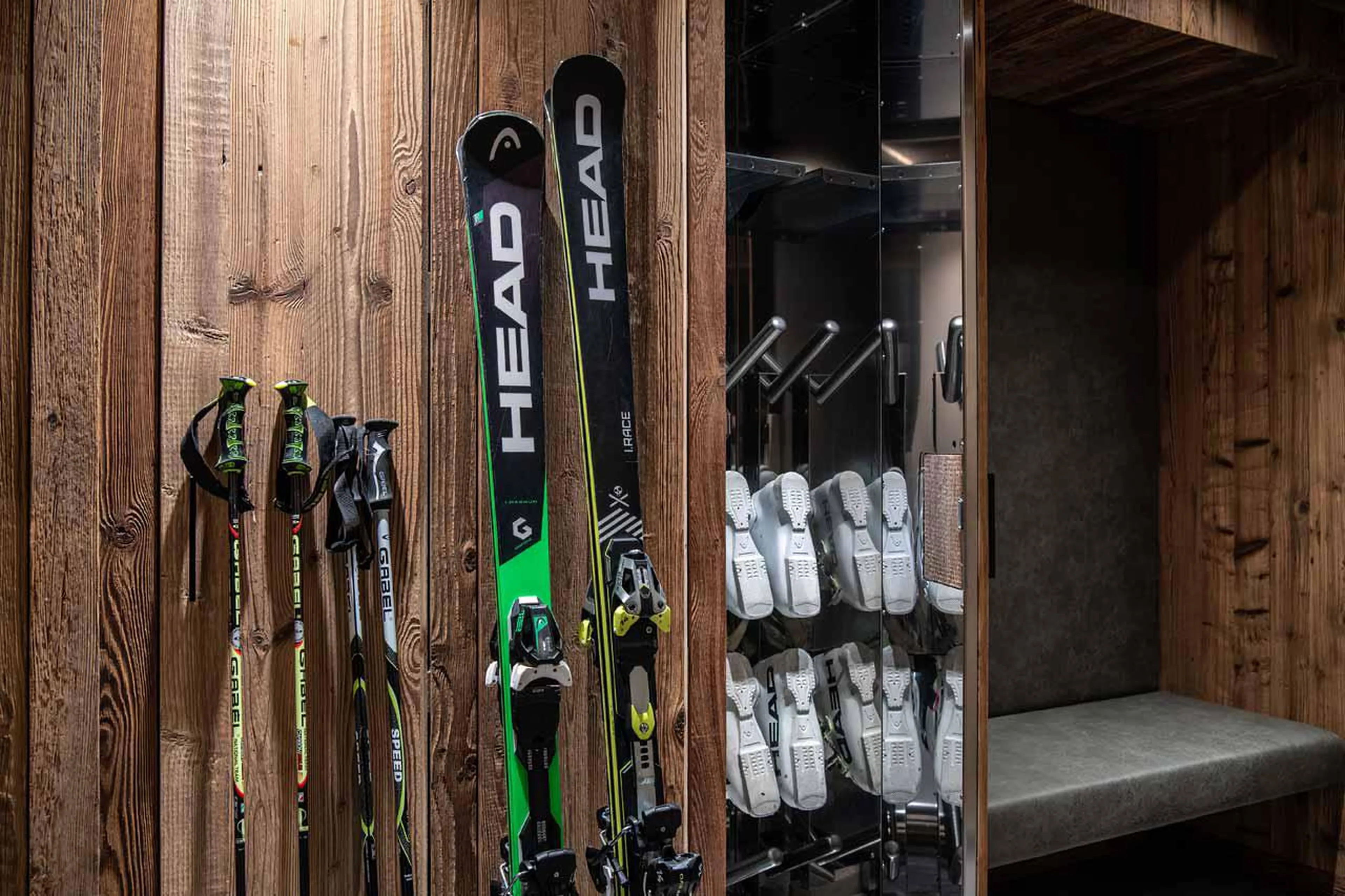 Ski room in Chalet Pescosta in Kronplatz