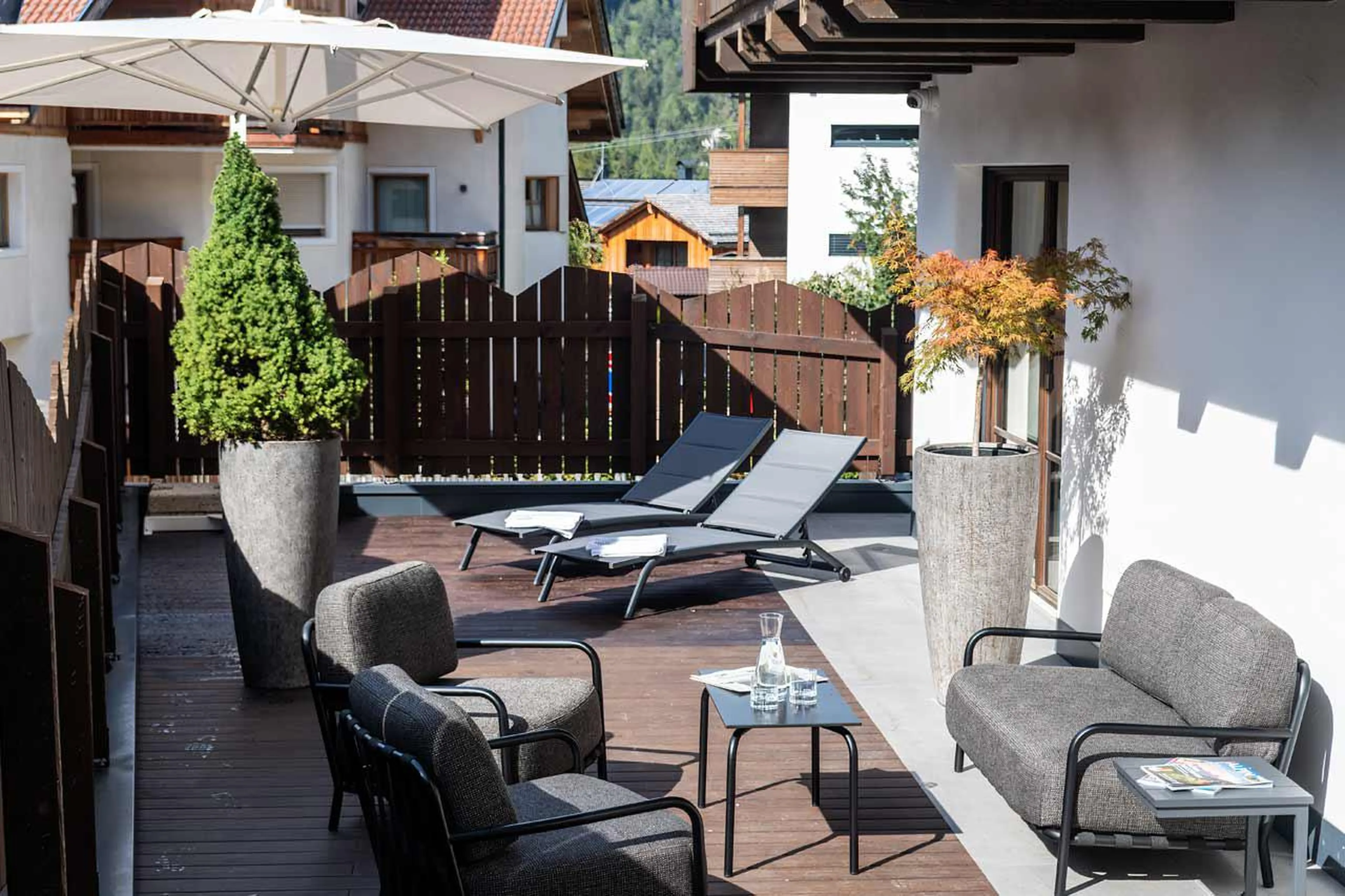 Terrace of Chalet Pescosta in Kronplatz