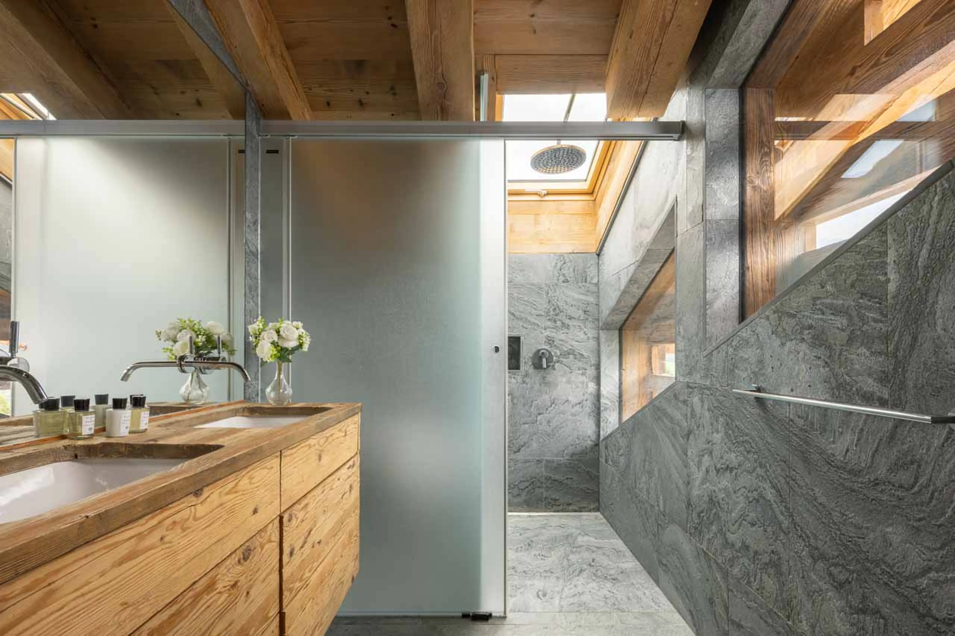 Master bedroom ensuite at Chalet Petheo in Verbier