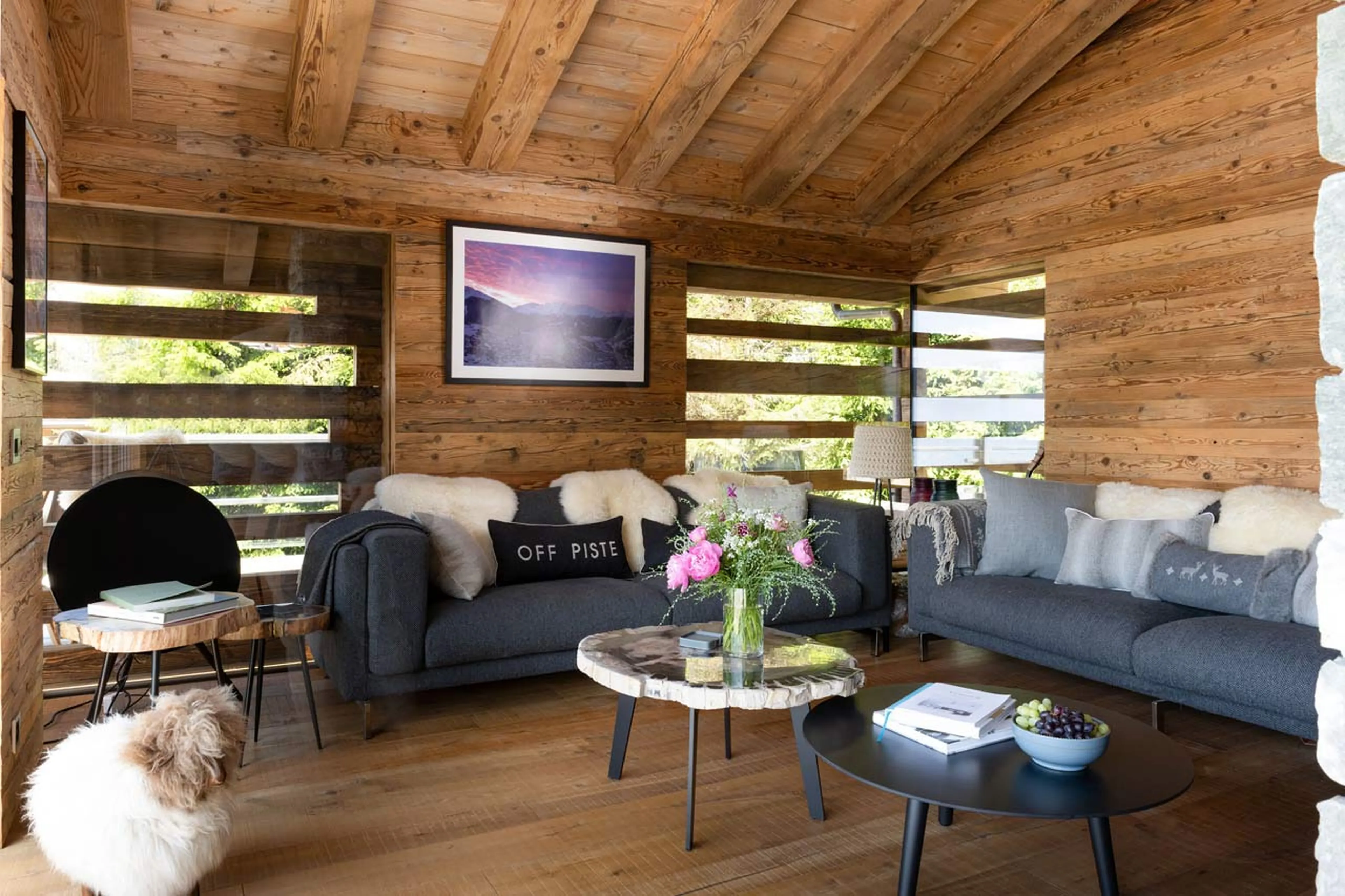 Living area at Chalet Petheo in Verbier