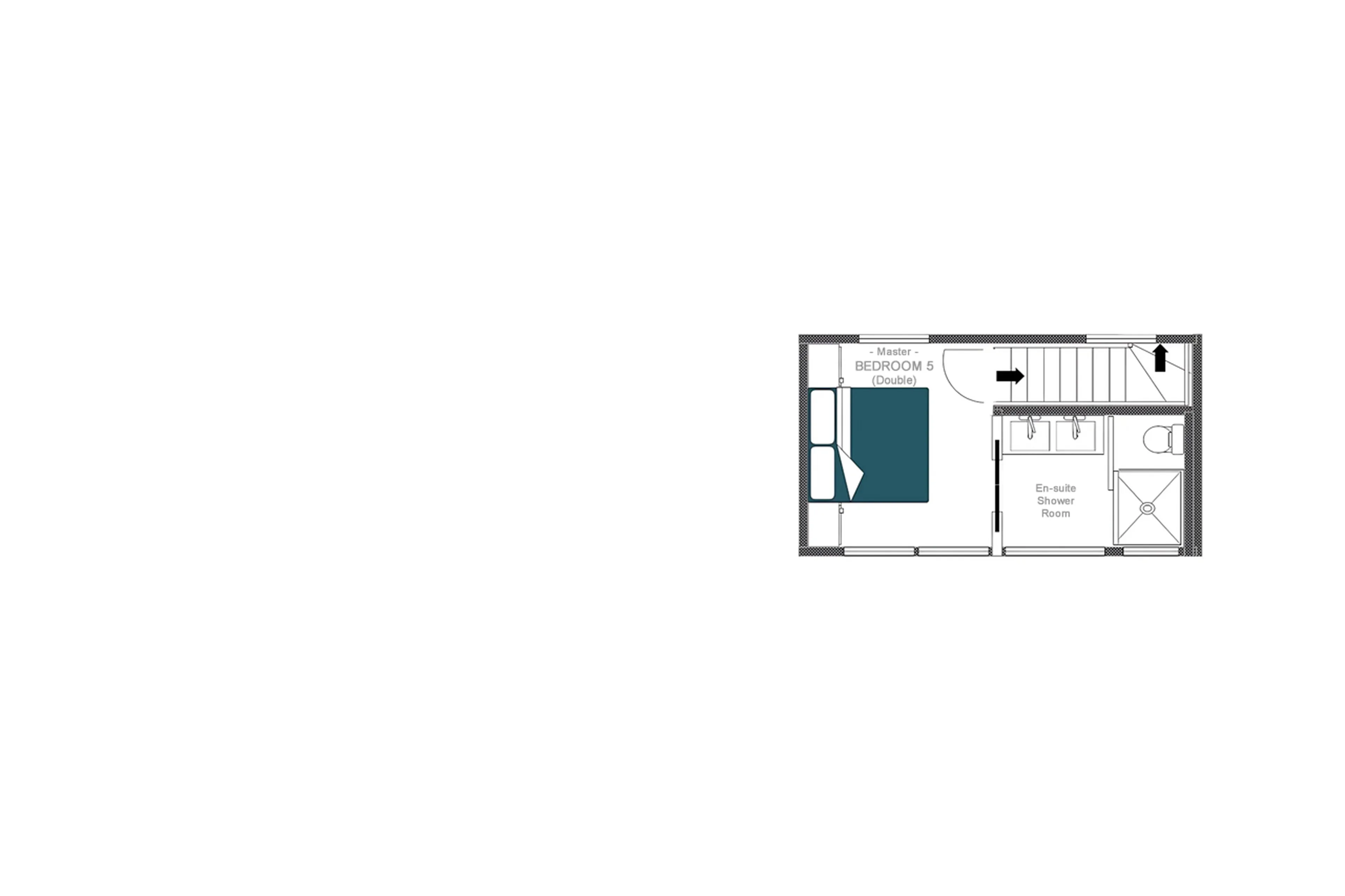 Top level floor plan of Chalet Petheo in Verbier