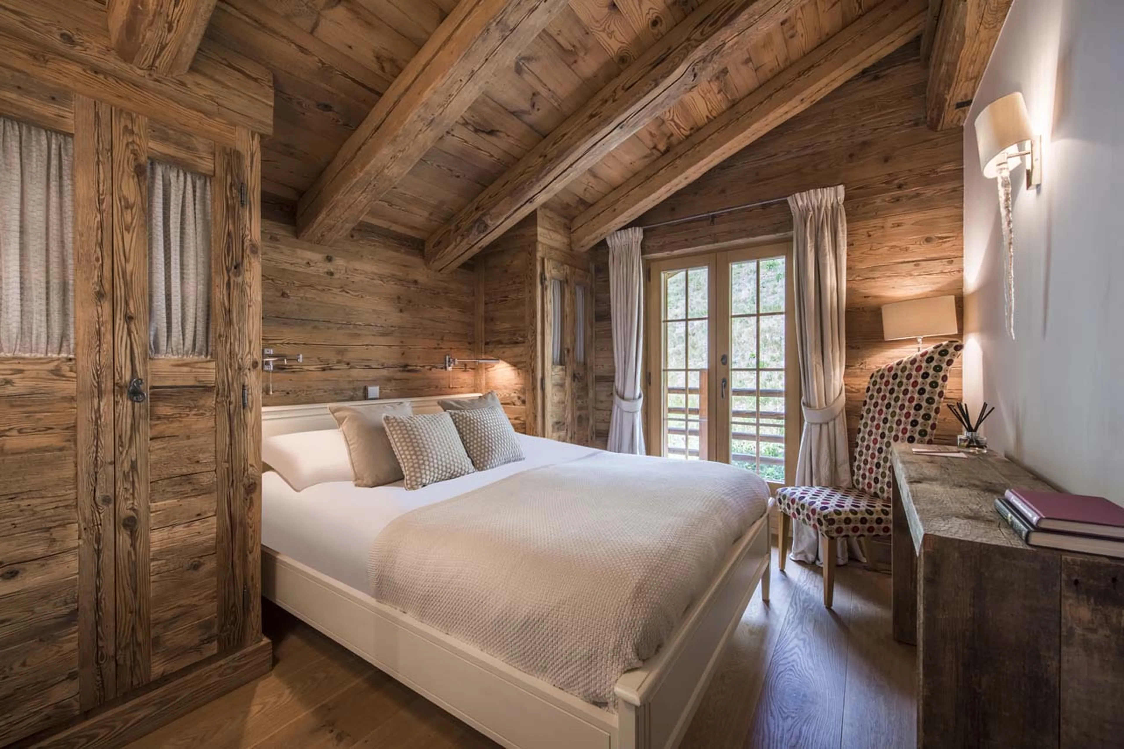 Bedroom two at Chalet Petit Ours in Verbier