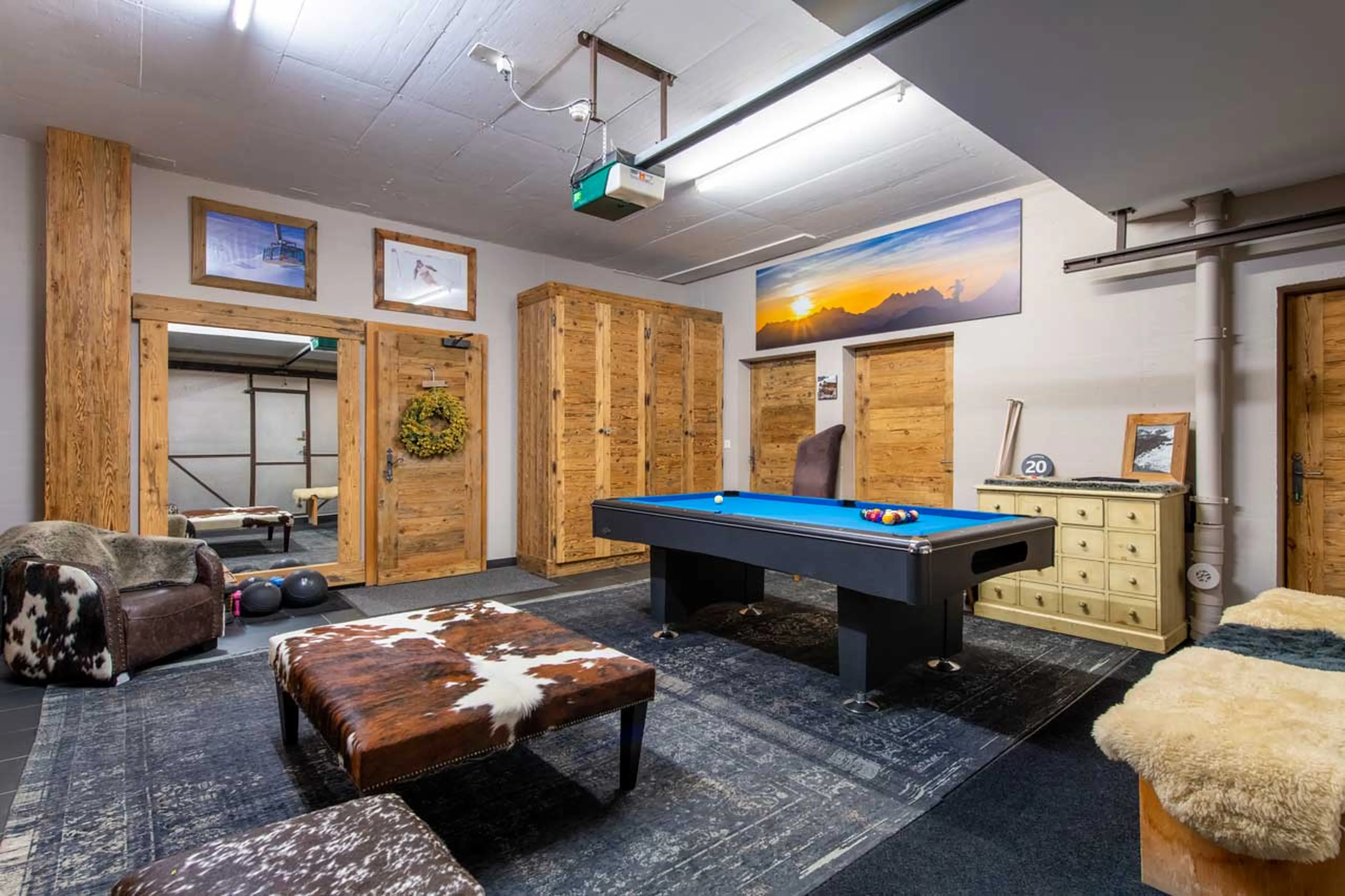 Ski room table tennis at Chalet Petit Ours in Verbier