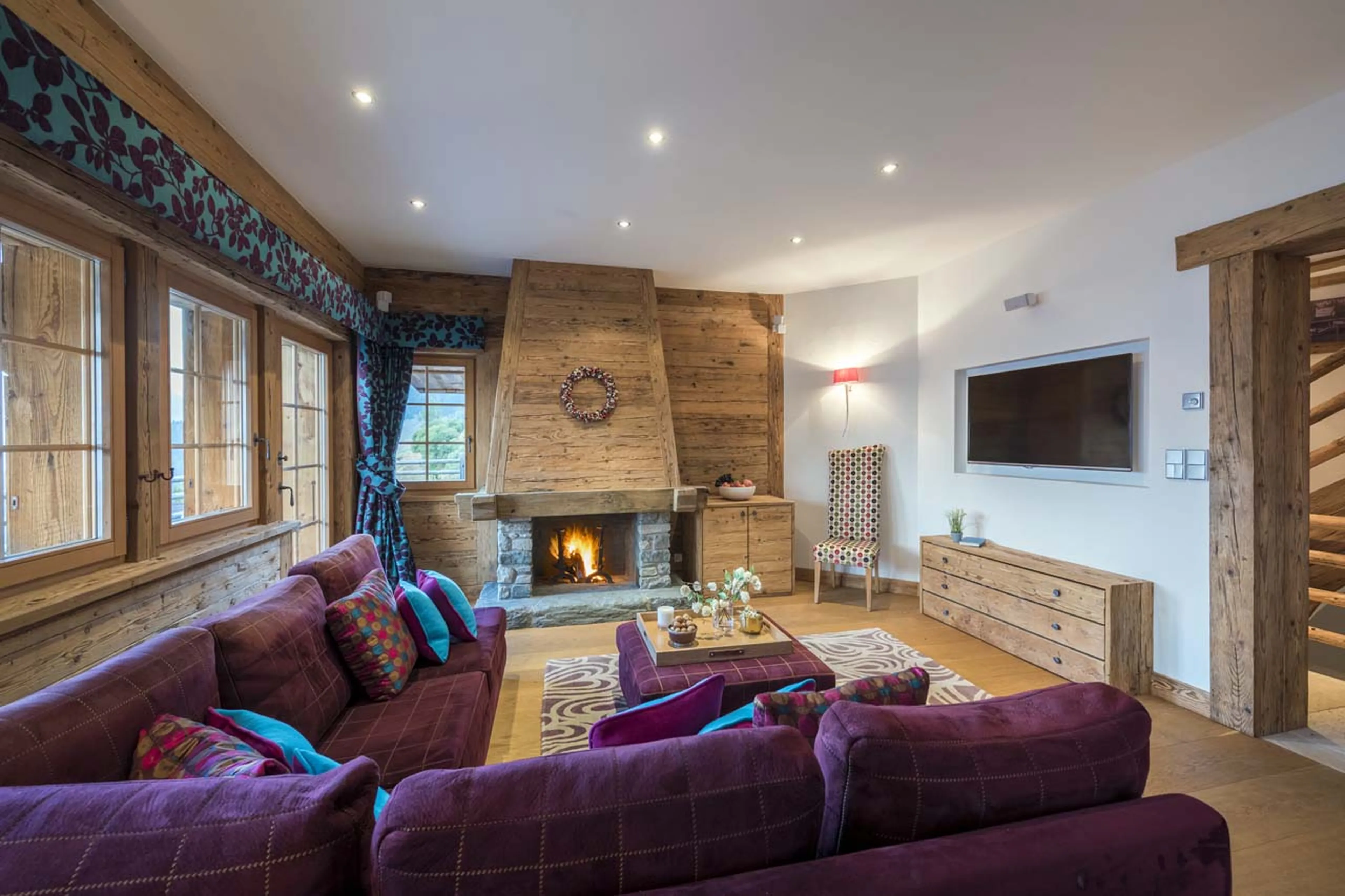 TV room at Chalet Petit Ours in Verbier