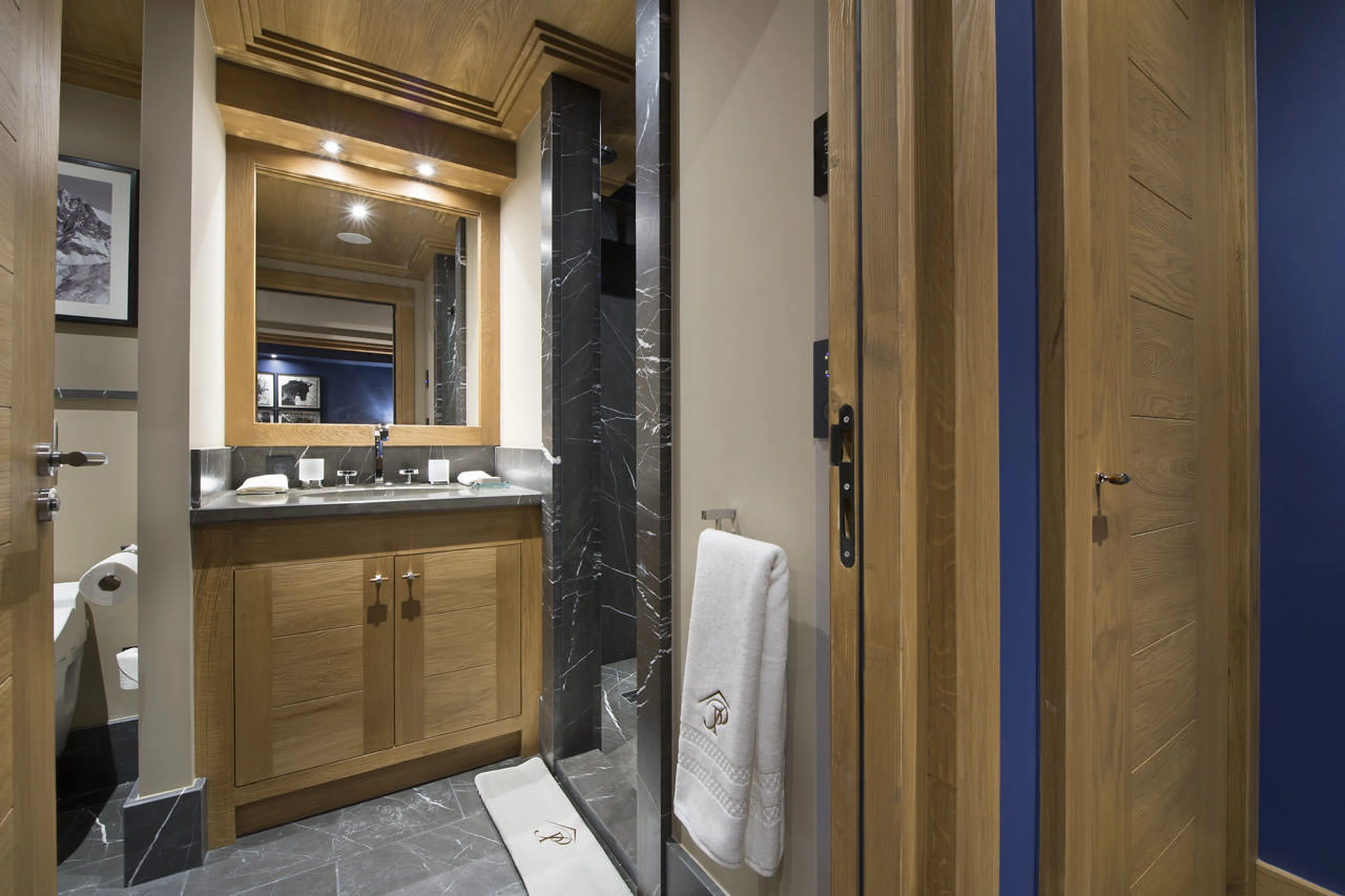 En suite shower room in chalet Le Petit Palais in Courchevel 1850