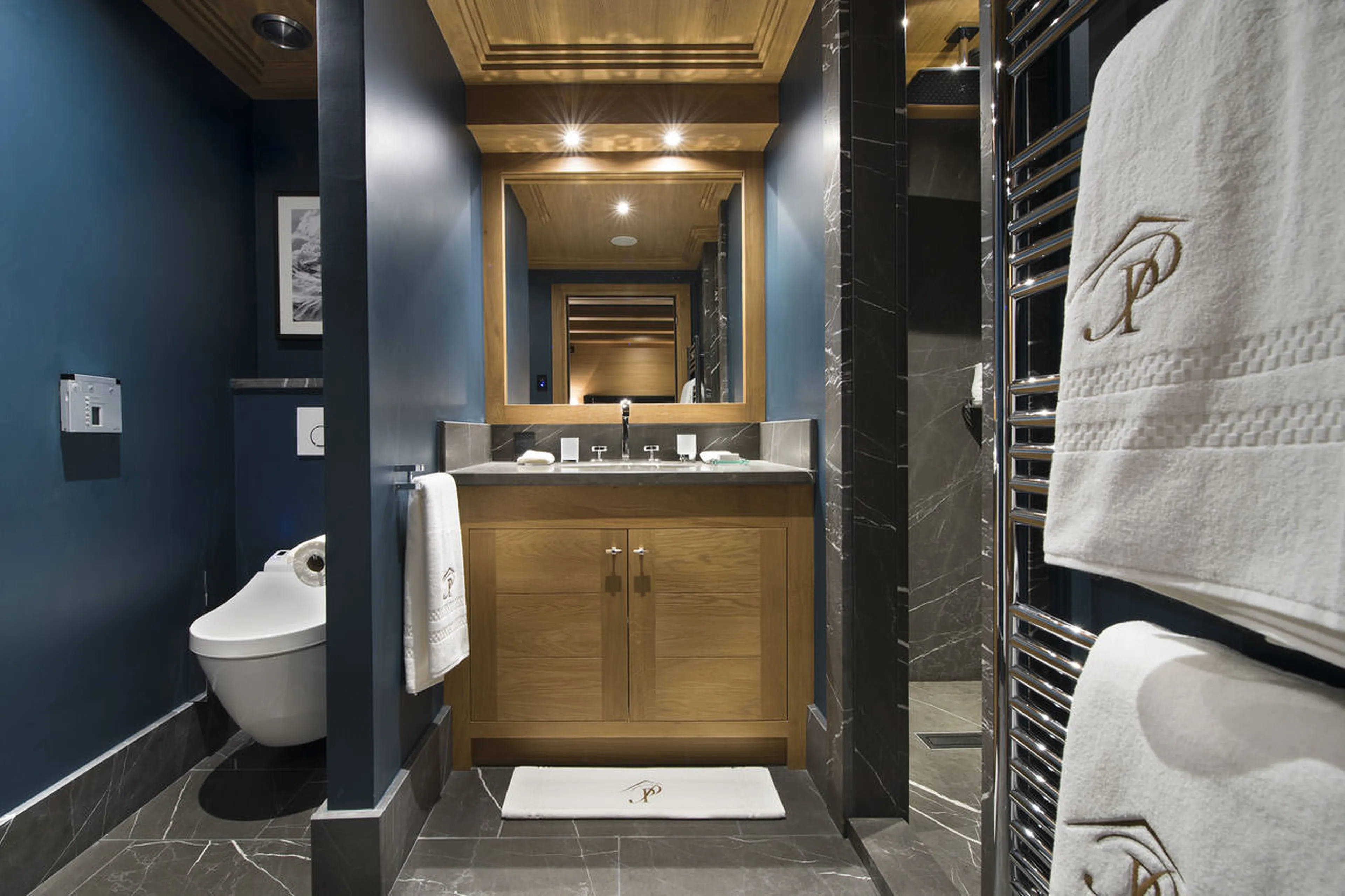 En suite shower room in chalet Le Petit Palais in Courchevel 1850