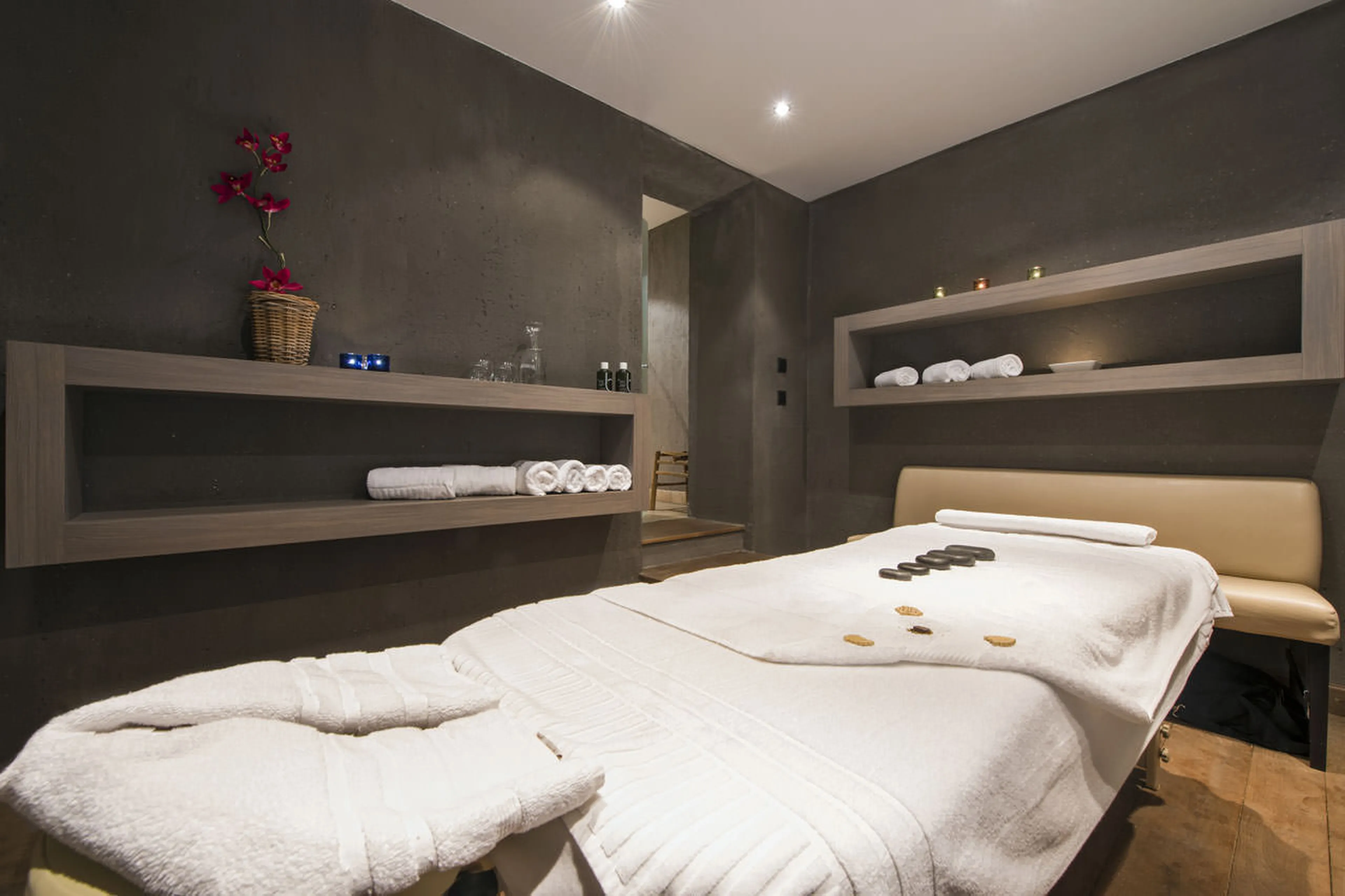 Massage room at Chalet Pierre Avoi in Verbier