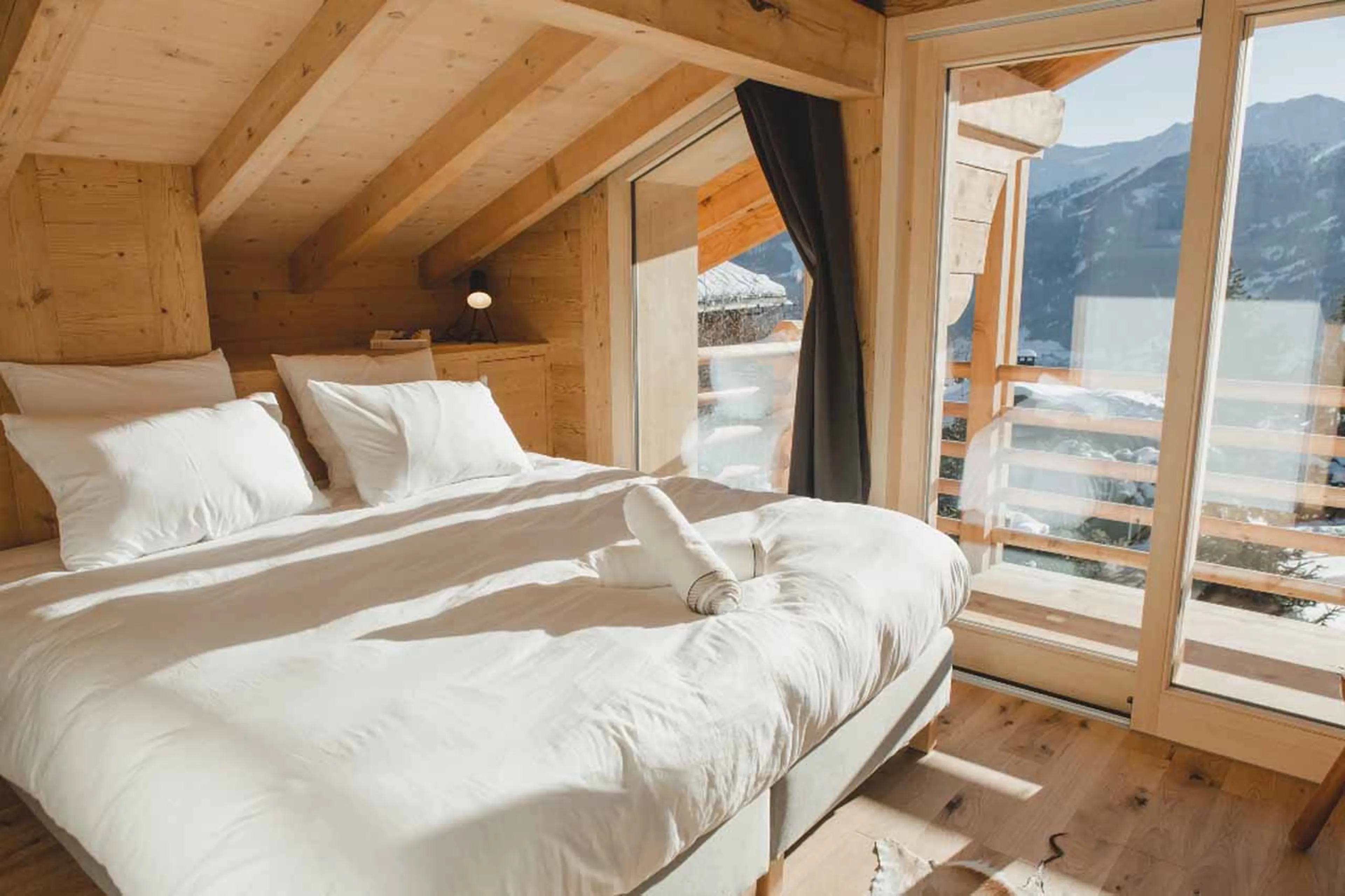 Bedroom three at Chalet Pierrepointe in Verbier