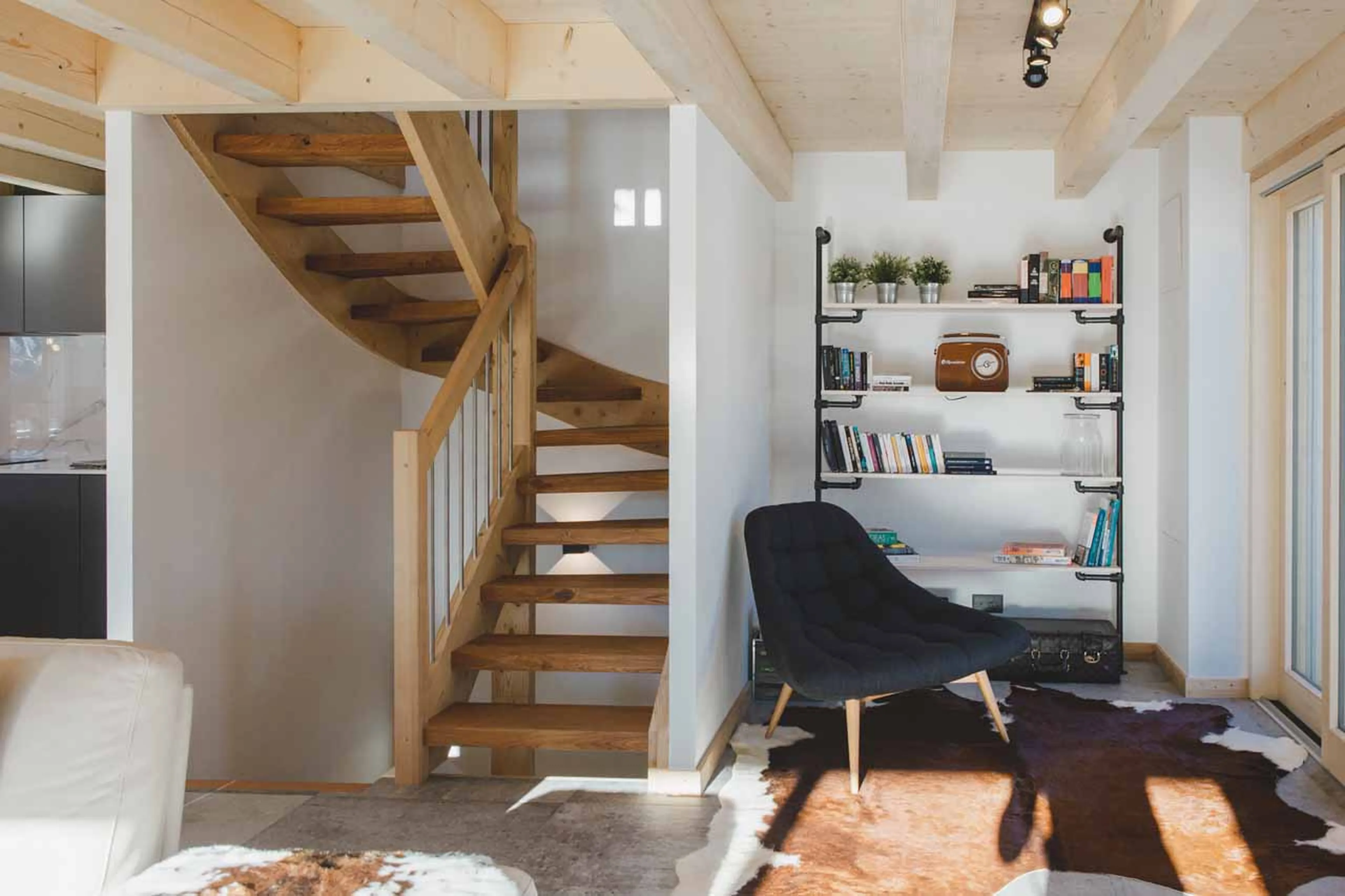 Staircase at Chalet Pierrepointe in Verbier