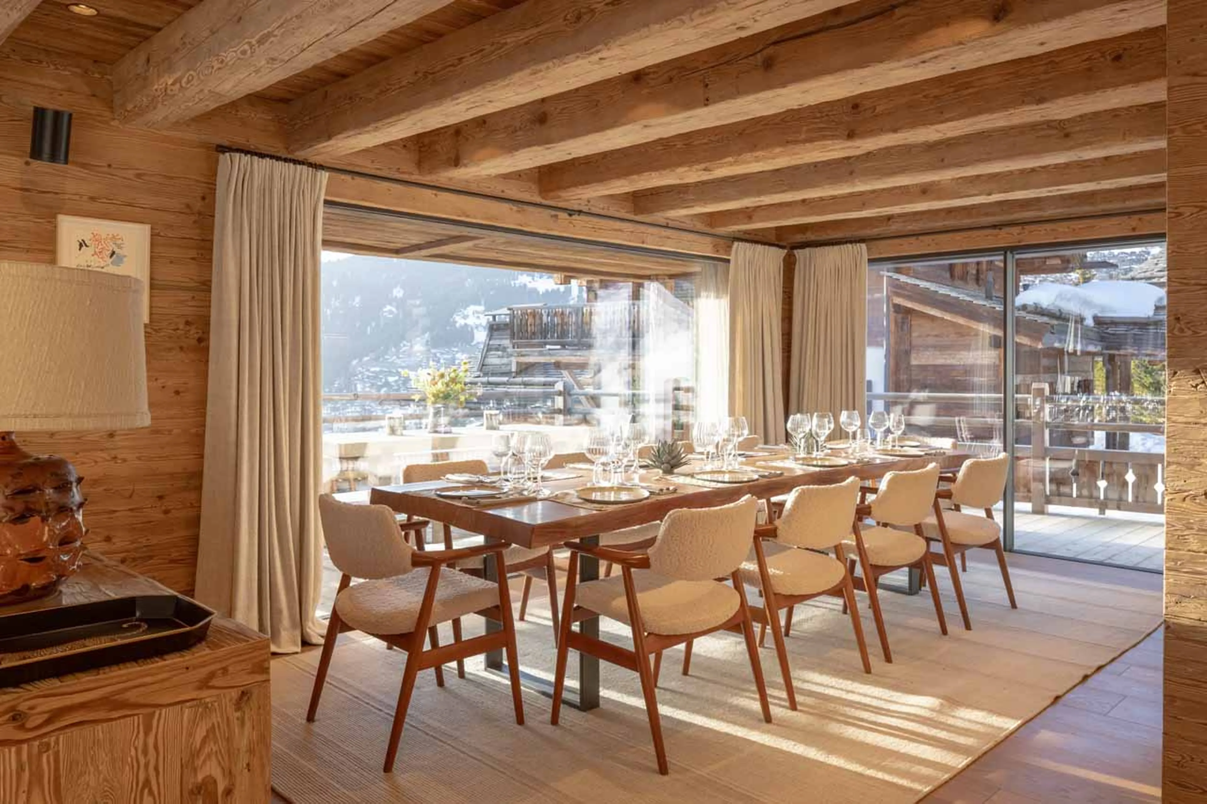 Dining area at Chalet Pierrier in Verbier