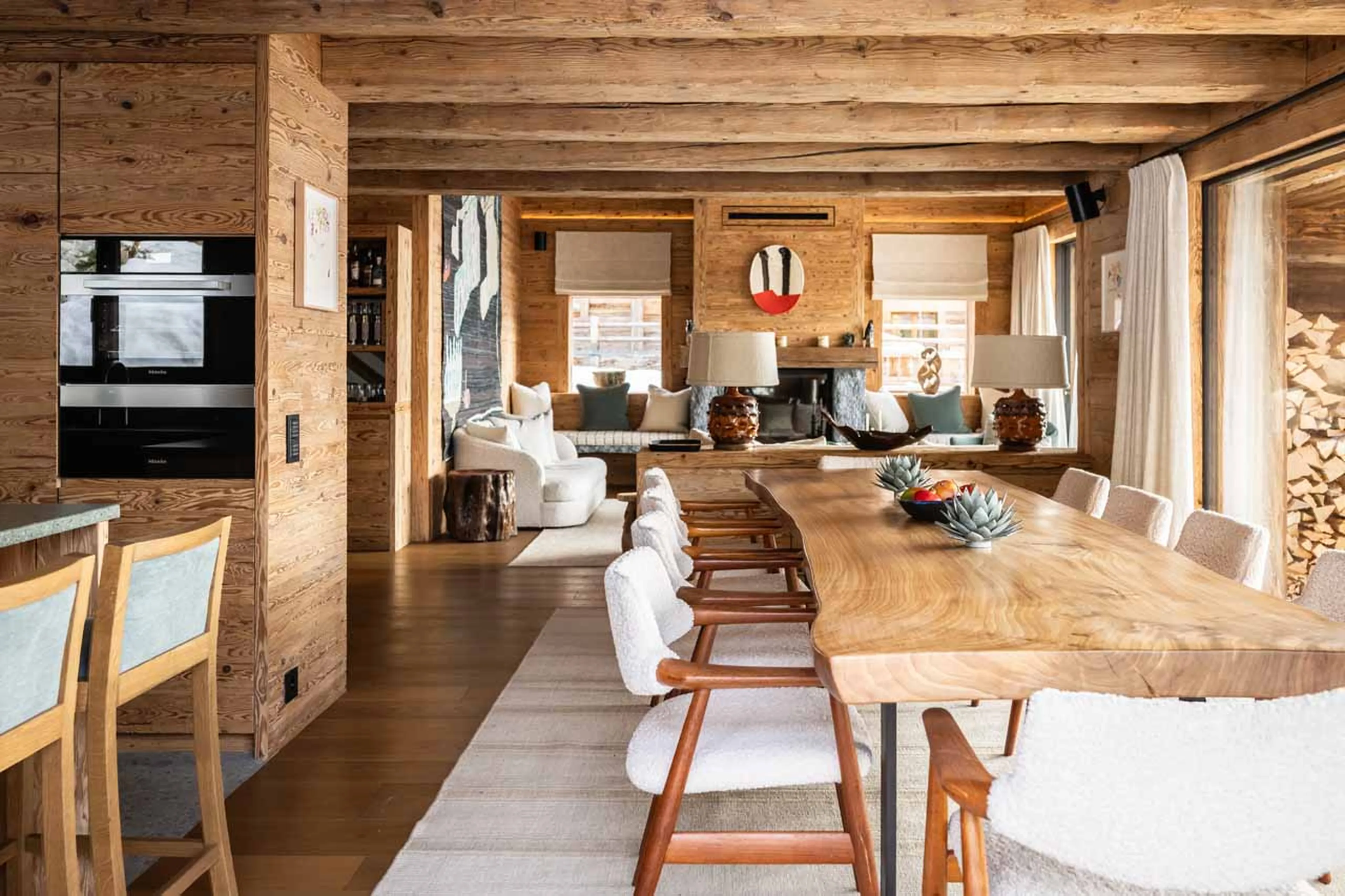 Dining table at Chalet Pierrier in Verbier
