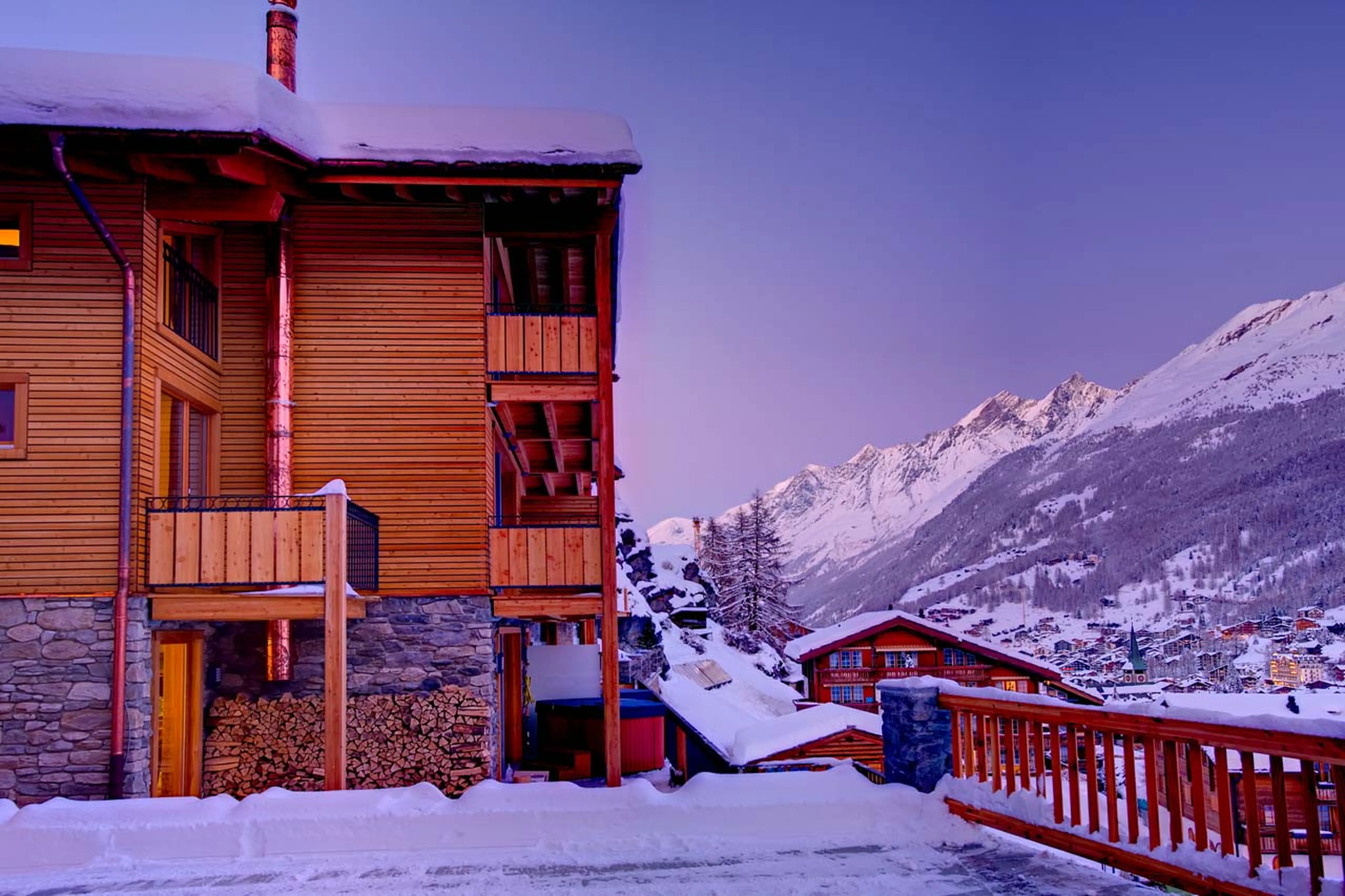 Exterior of Chalet Pollux in Zermatt
