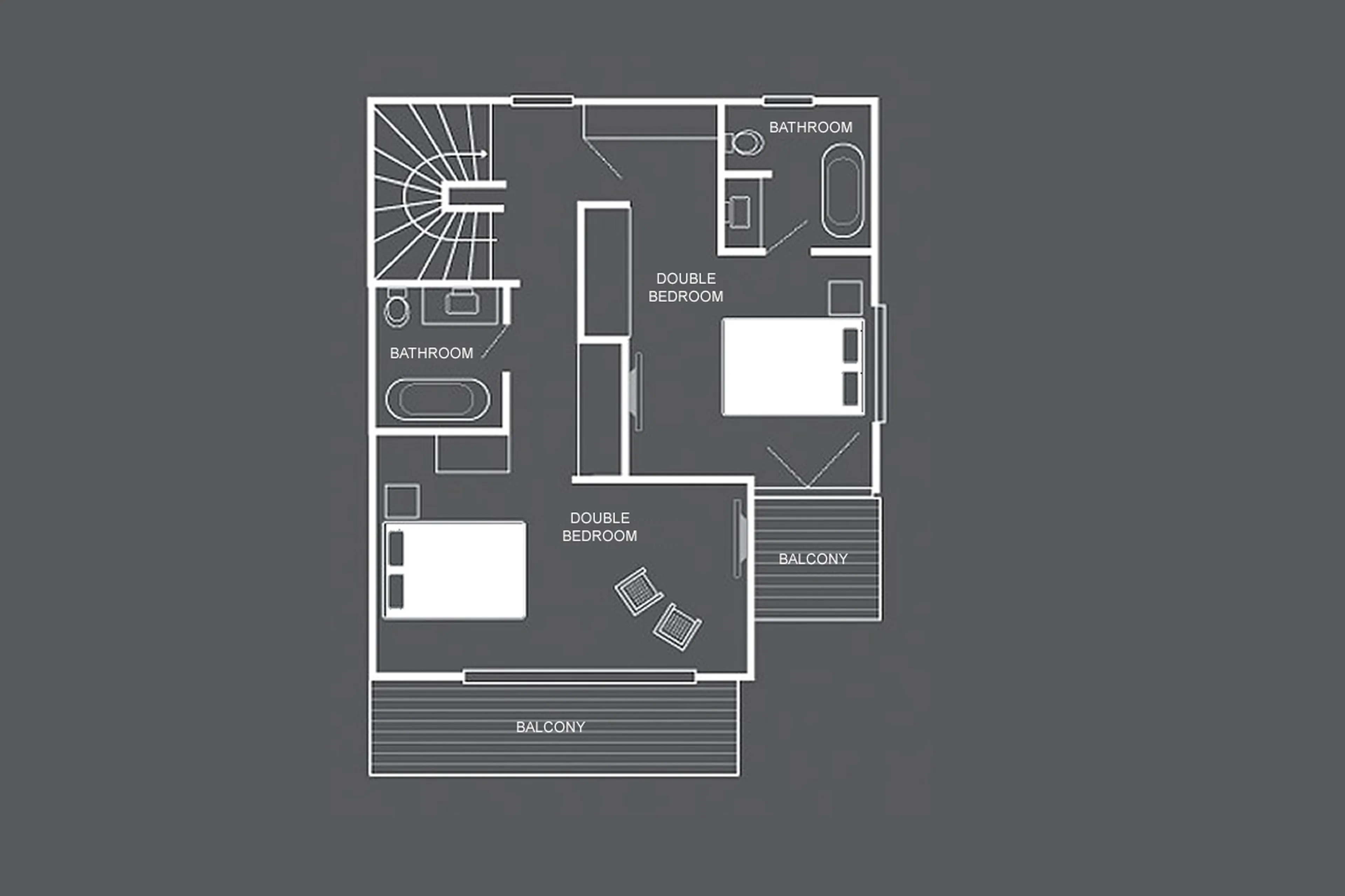 Level 1 floor plan of  Chalet Pollux in Zermatt
