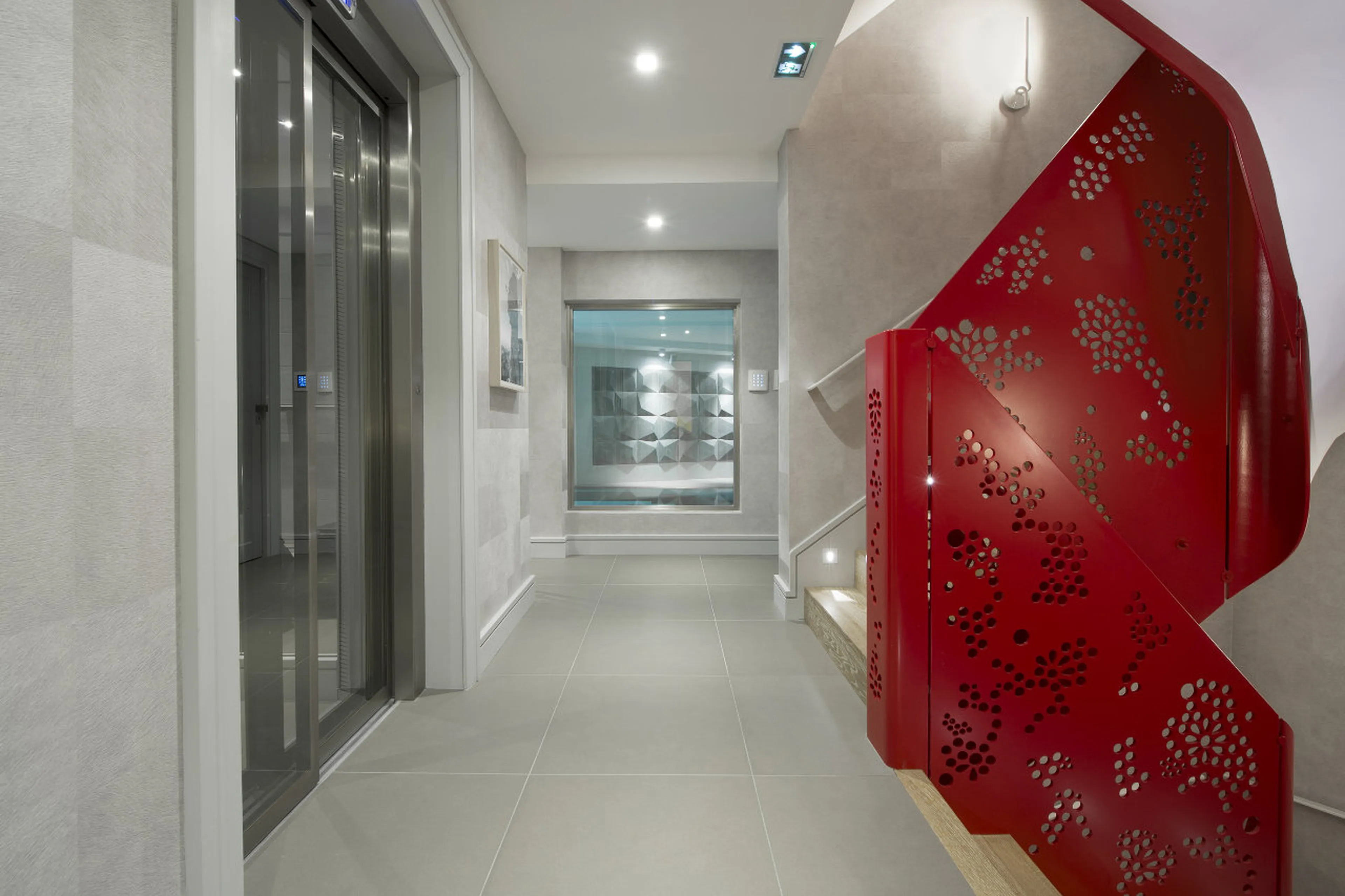 Stairway and elevator in Chalet Pow Pow, Courchevel 1850