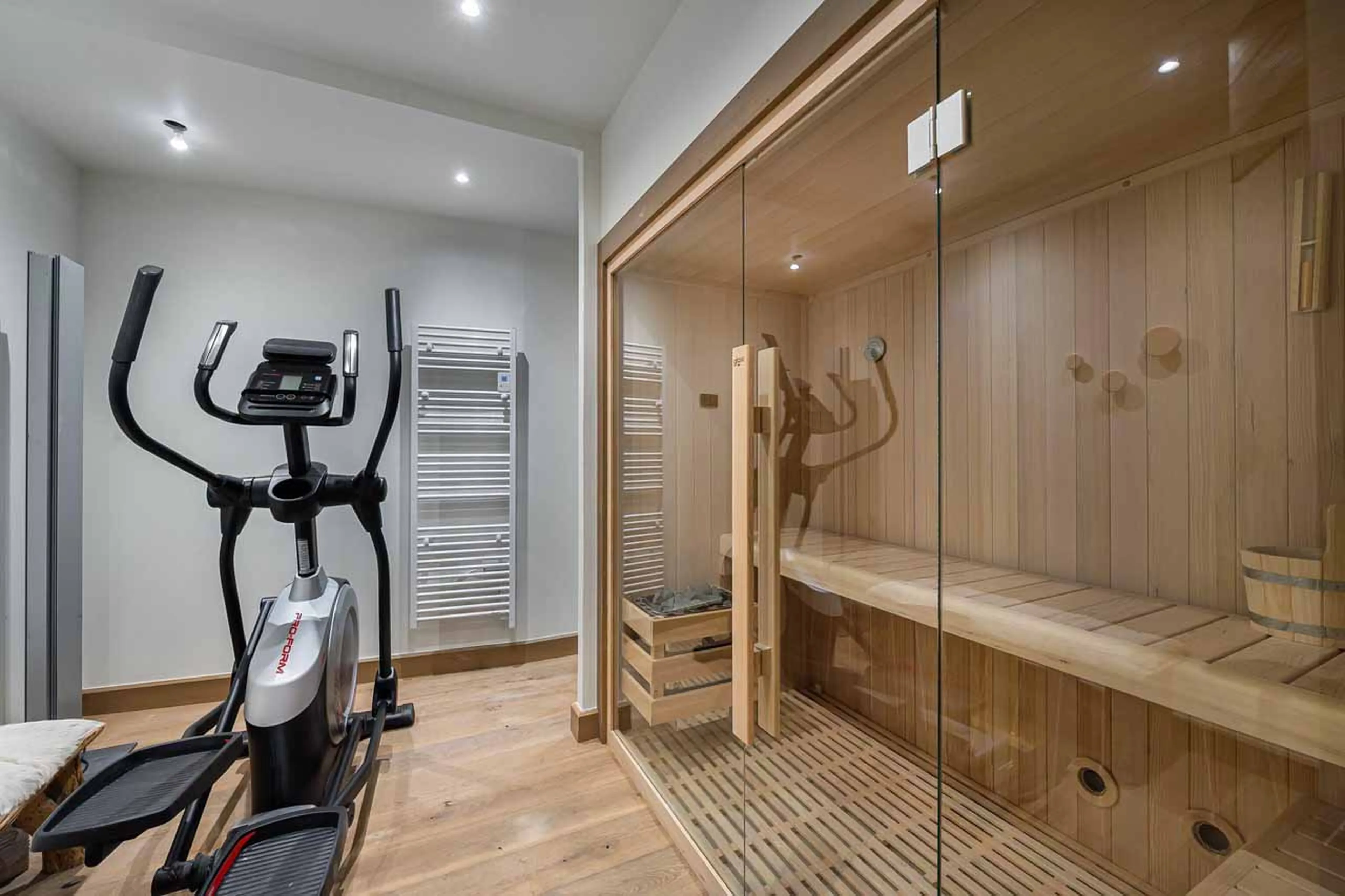 Sauna and gym at Chalet Prosper in Courchevel 1550