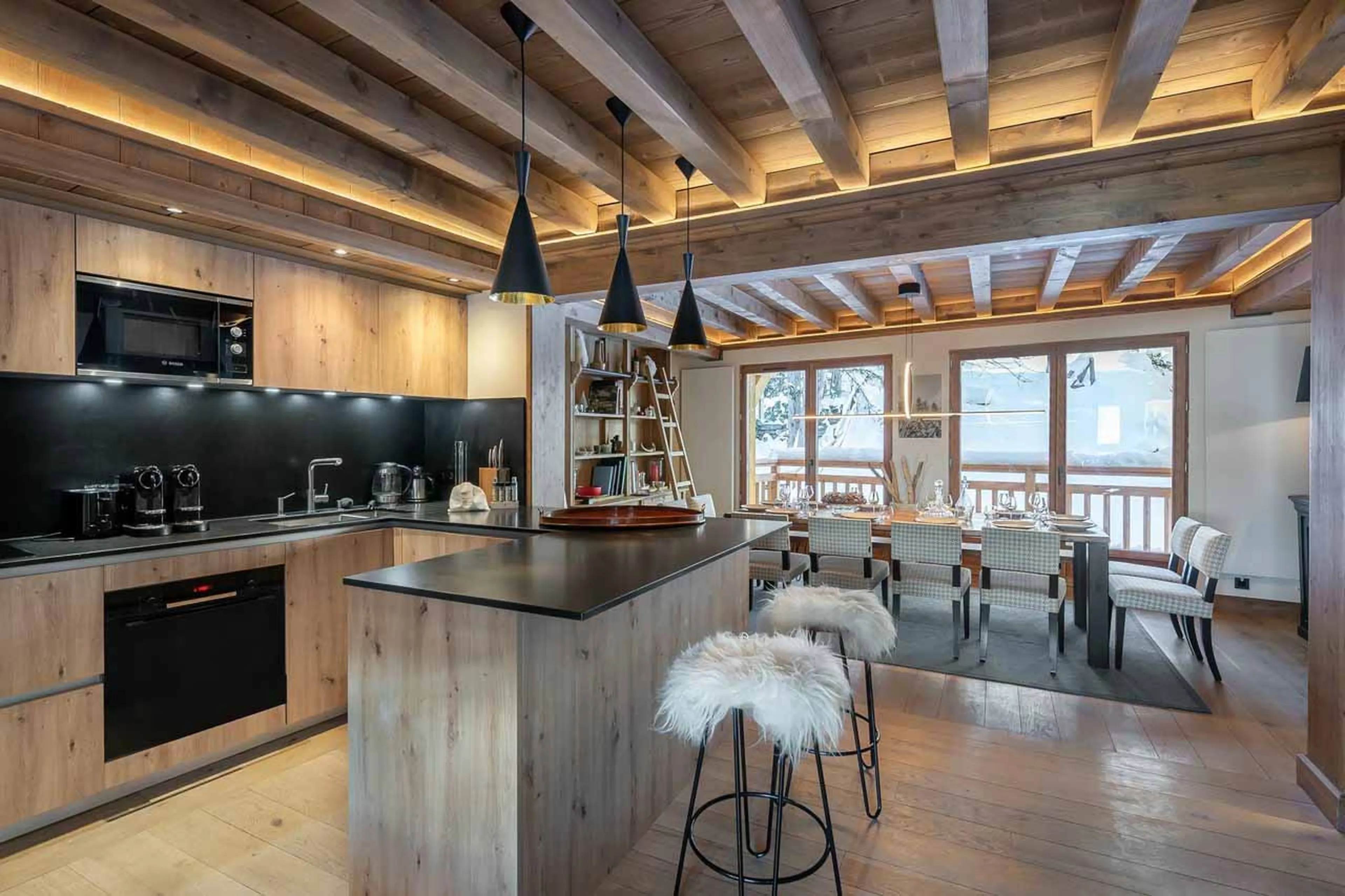 Kitchen at Chalet Prosper in Courchevel 1550