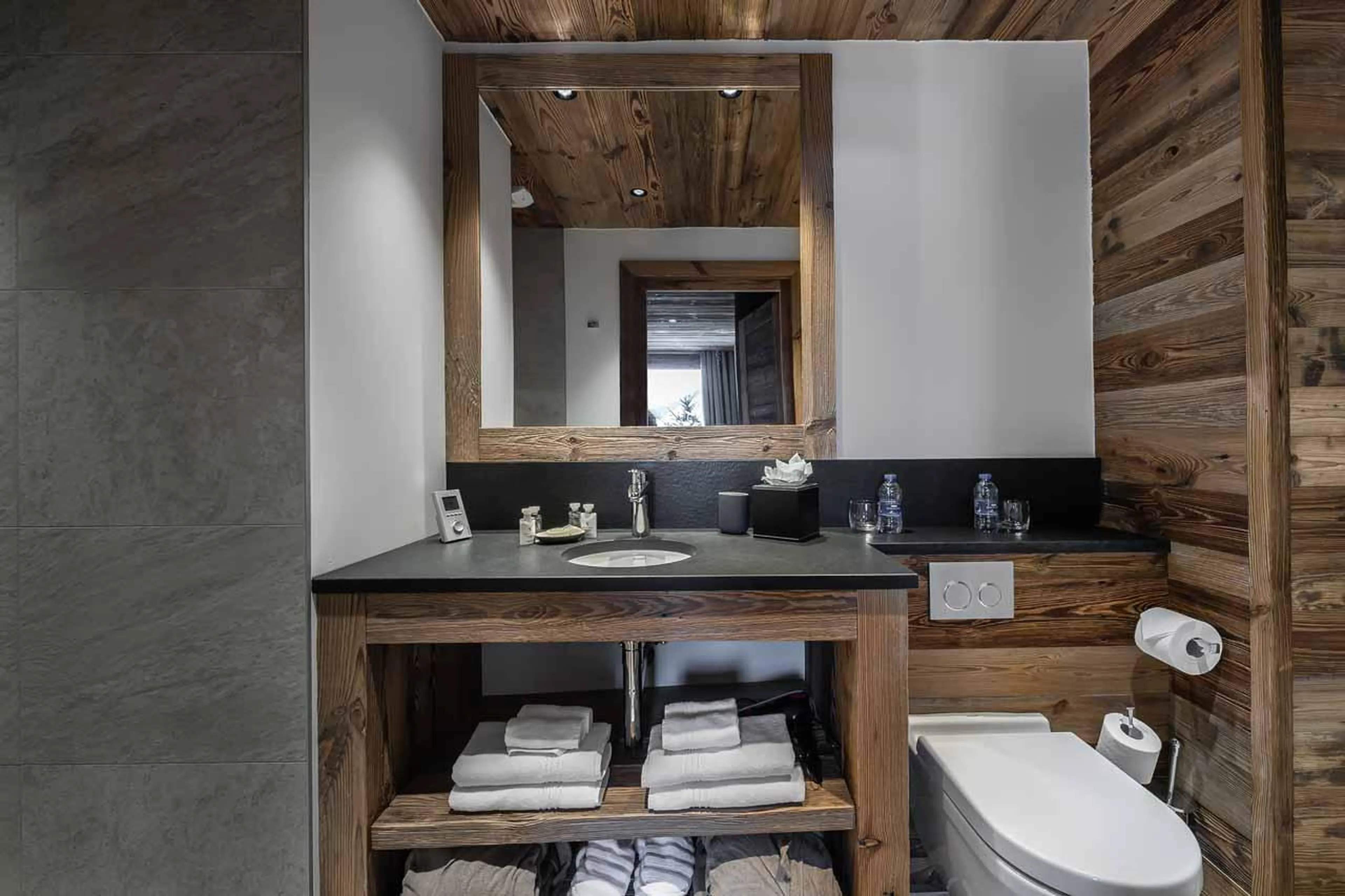 Shower room five at  Chalet Pure Black Crystal in St Martin de Belleville