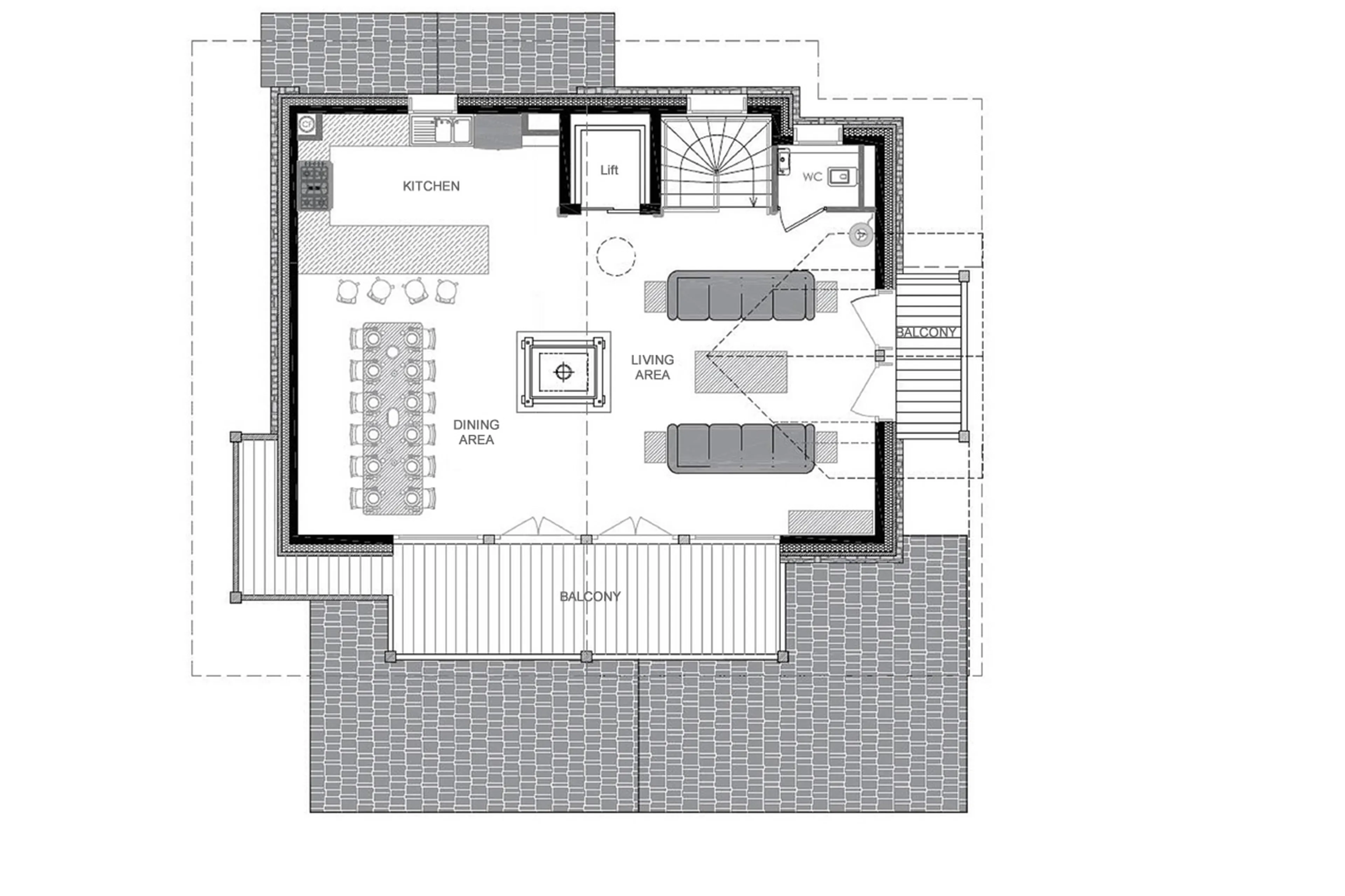 Level 3 floor plan for  Chalet Pure White Crystal in St-Martin-de-Belleville