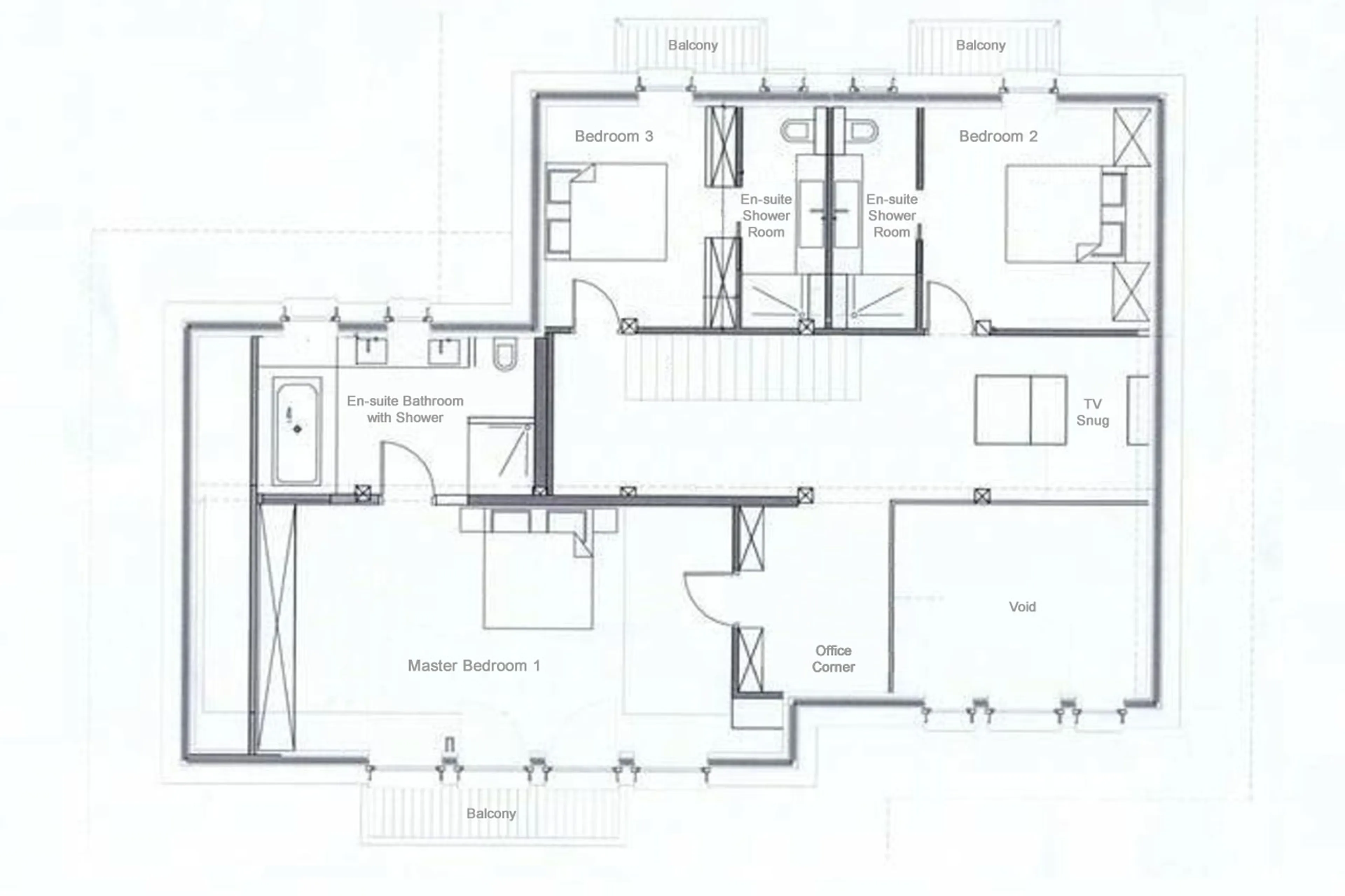 Level 1 floor plan of Chalet Quebec in St Martin de Belleville