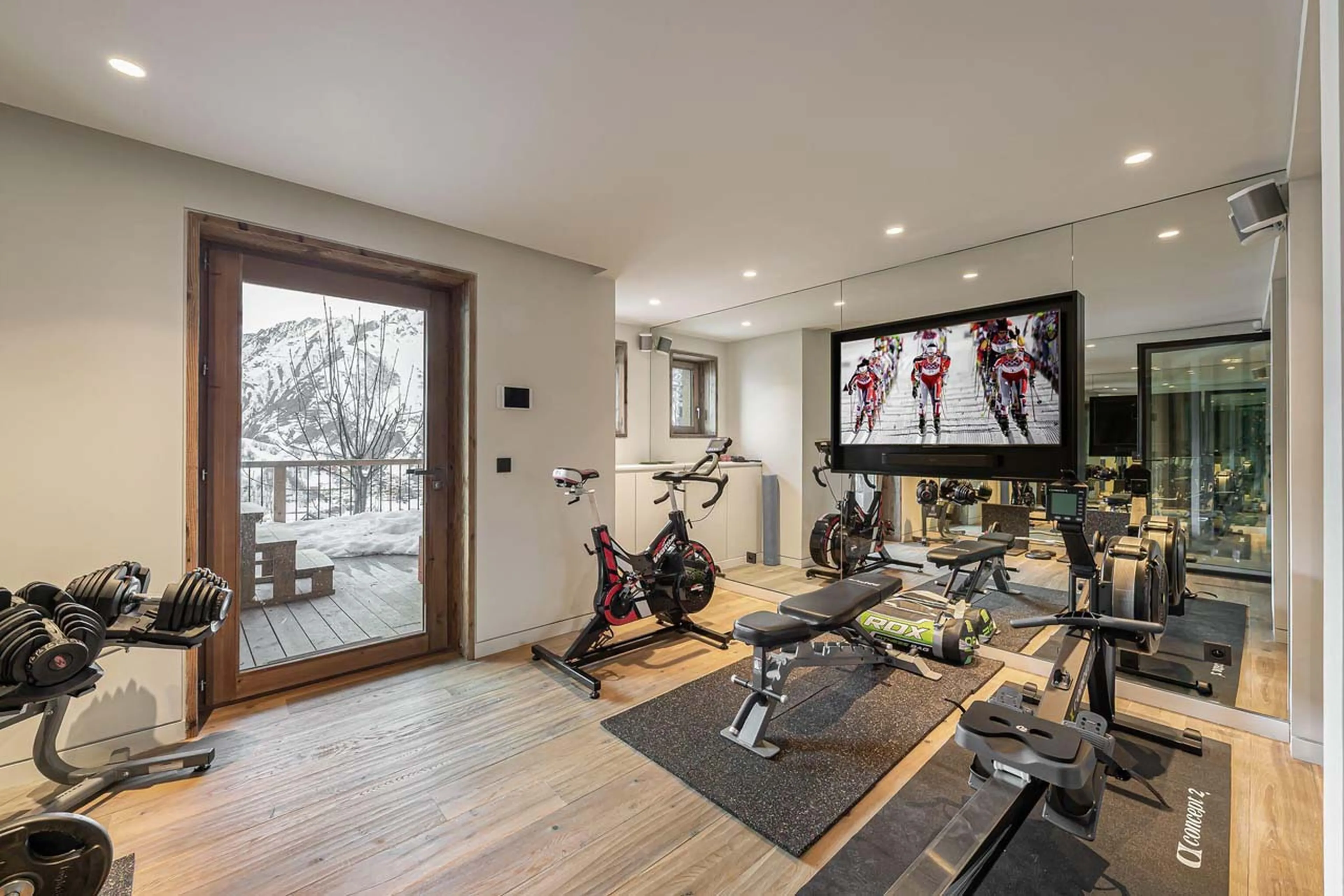 Fitness room at Chalet Quebec in St Martin de Belleville