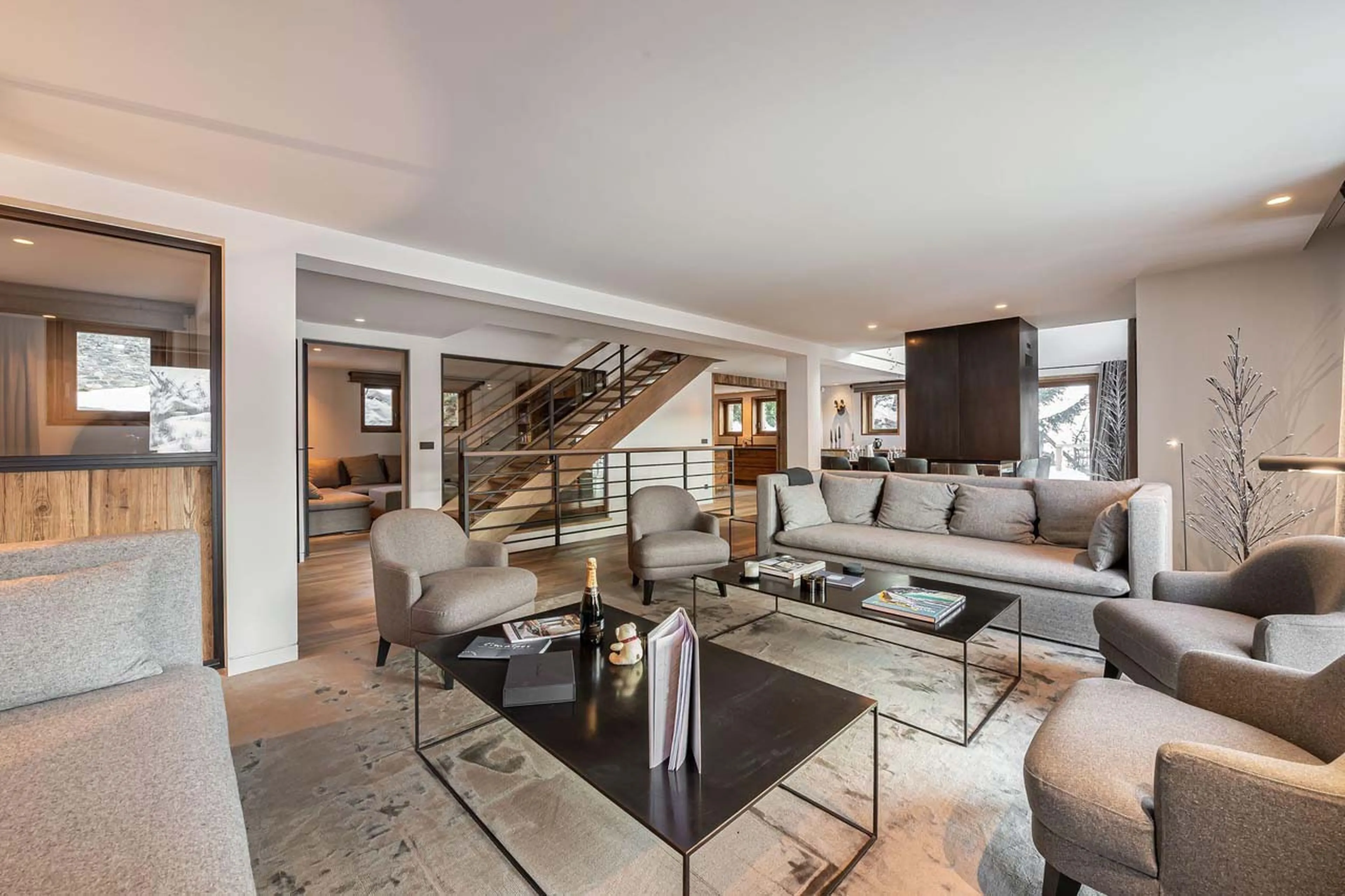 Ample seating in living area of Chalet Quebec in St Martin de Belleville