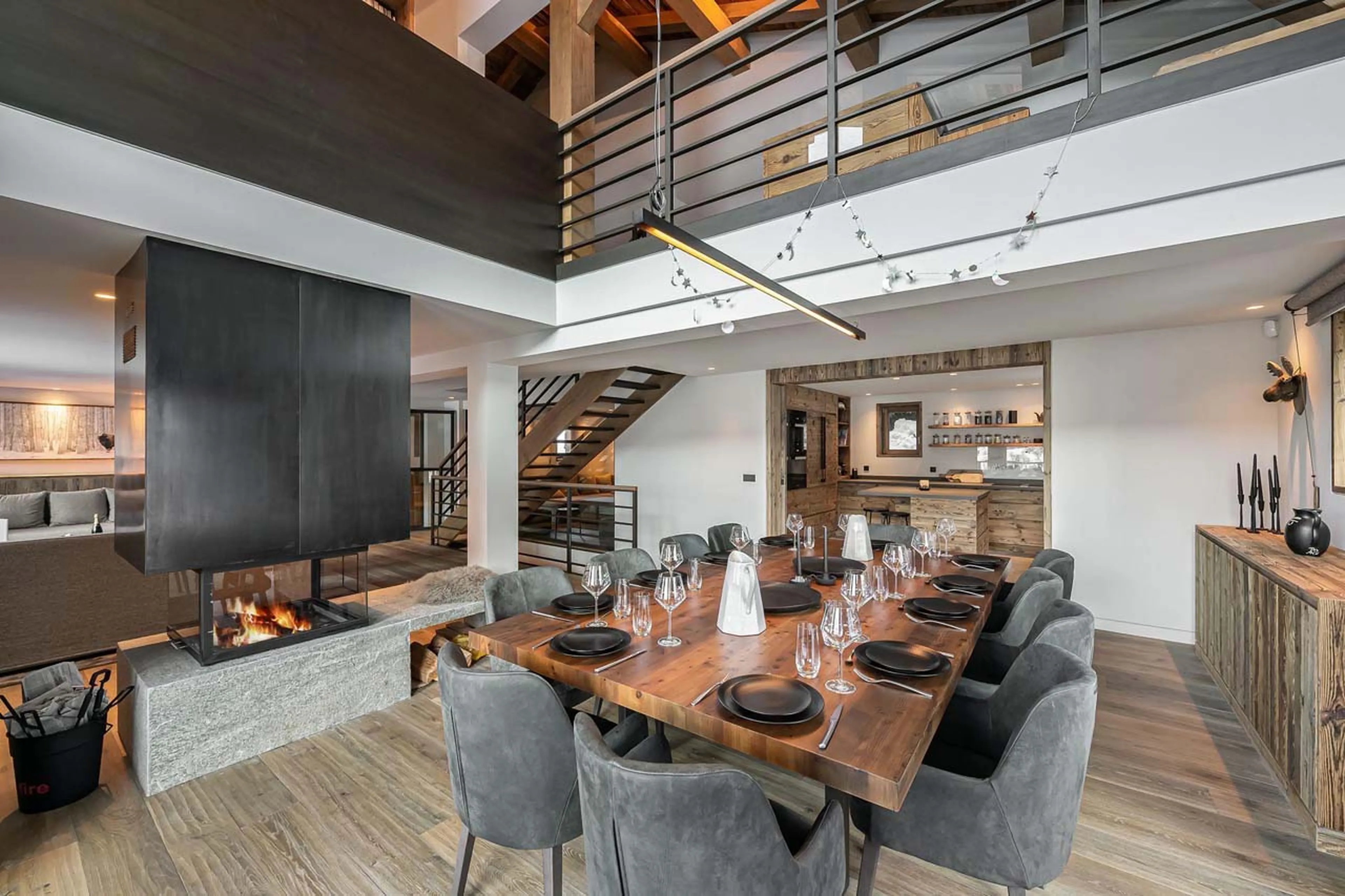 Dining area at Chalet Quebec in St Martin de Belleville
