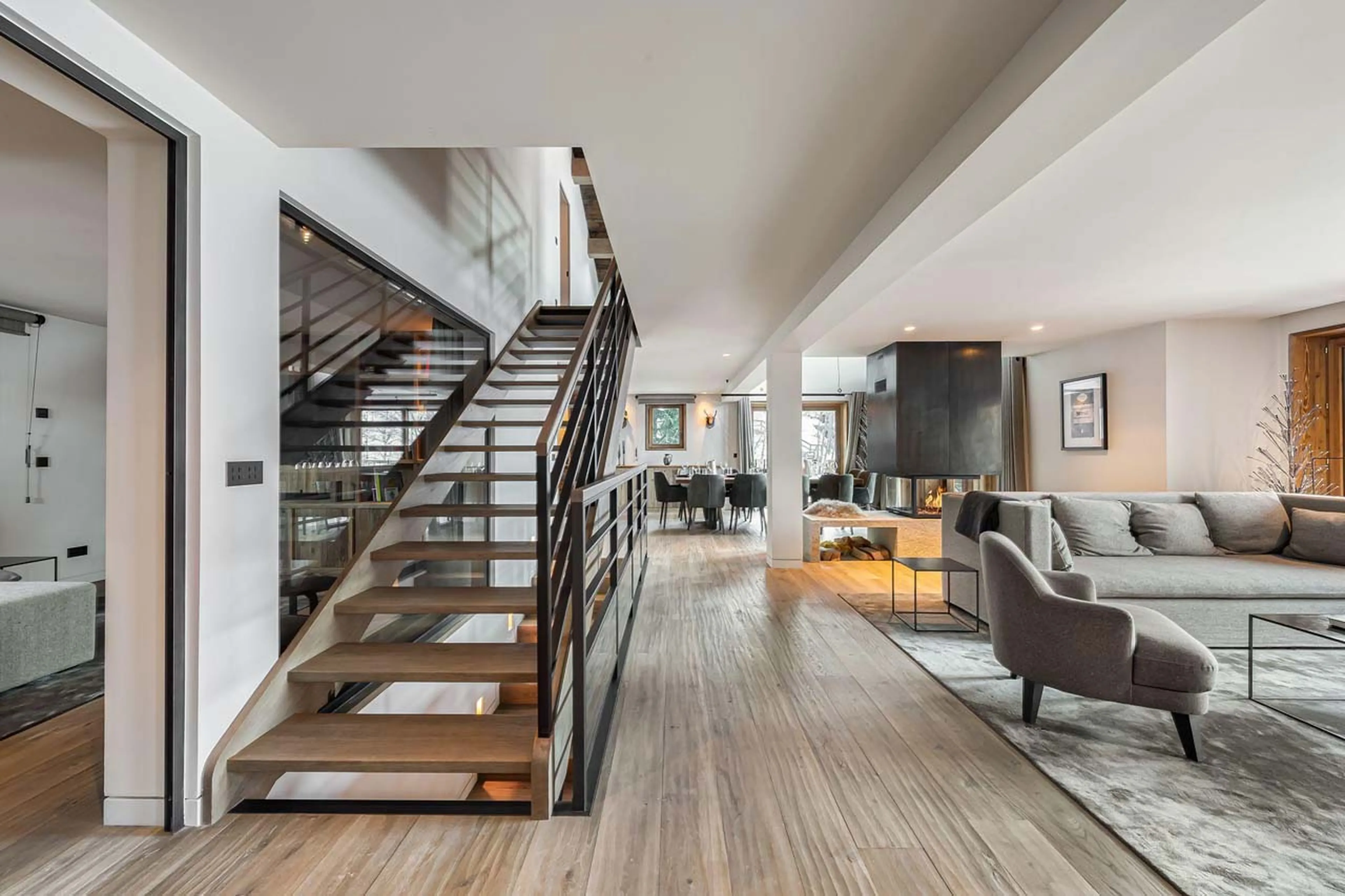 Staircase at Chalet Quebec in St Martin de Belleville