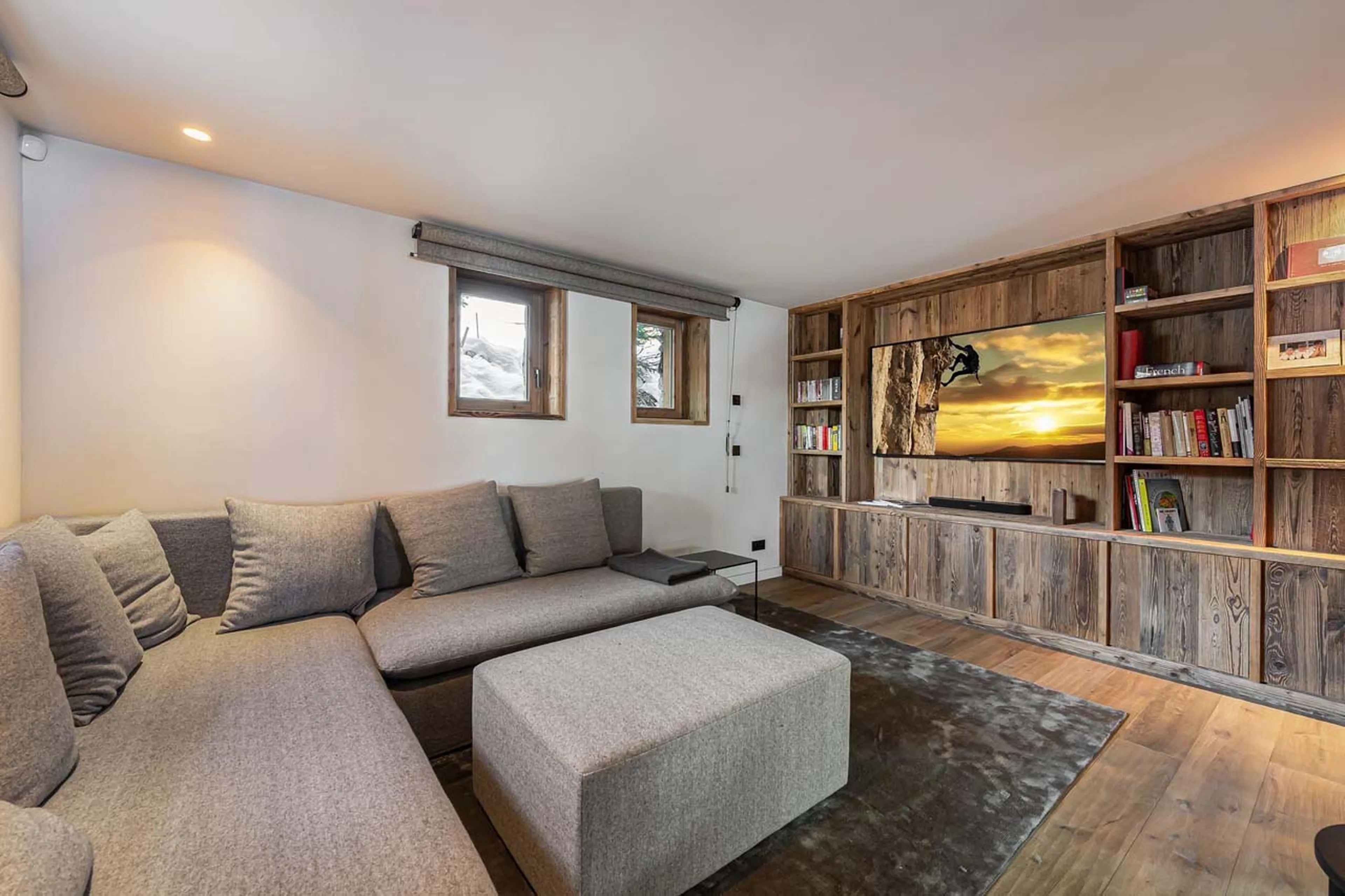 TV lounge at Chalet Quebec in St Martin de Belleville