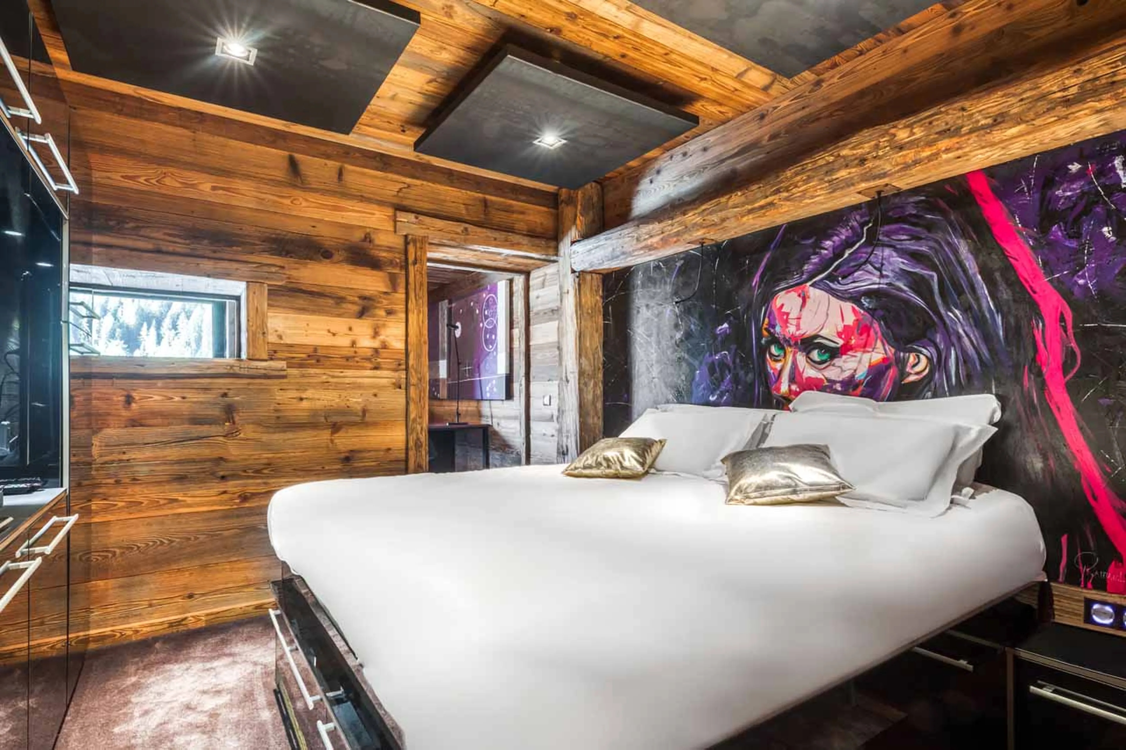 Bedroom three at Chalet Quezac in Tignes