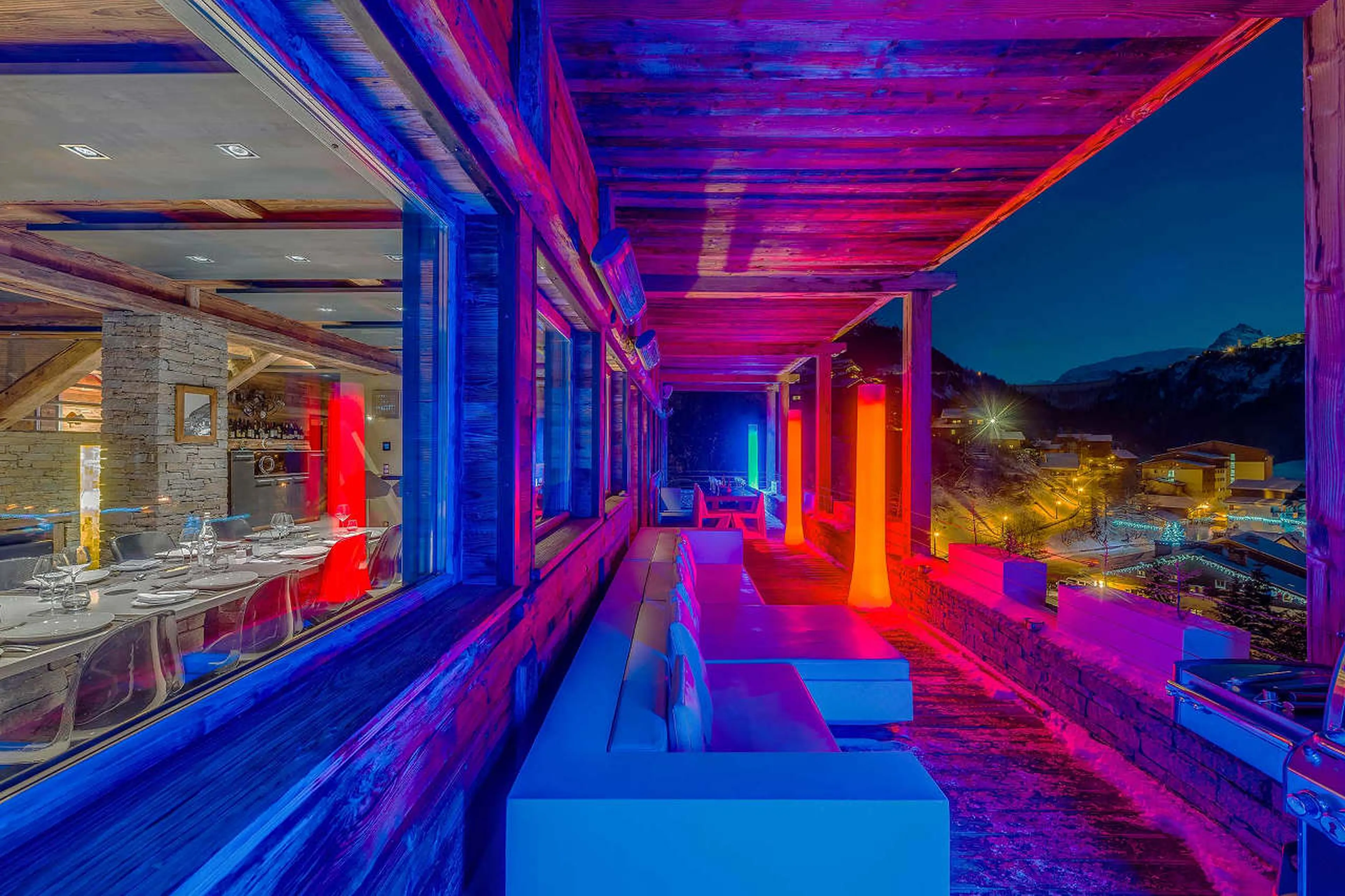 BBQ on terrace of Chalet Quezac in Tignes