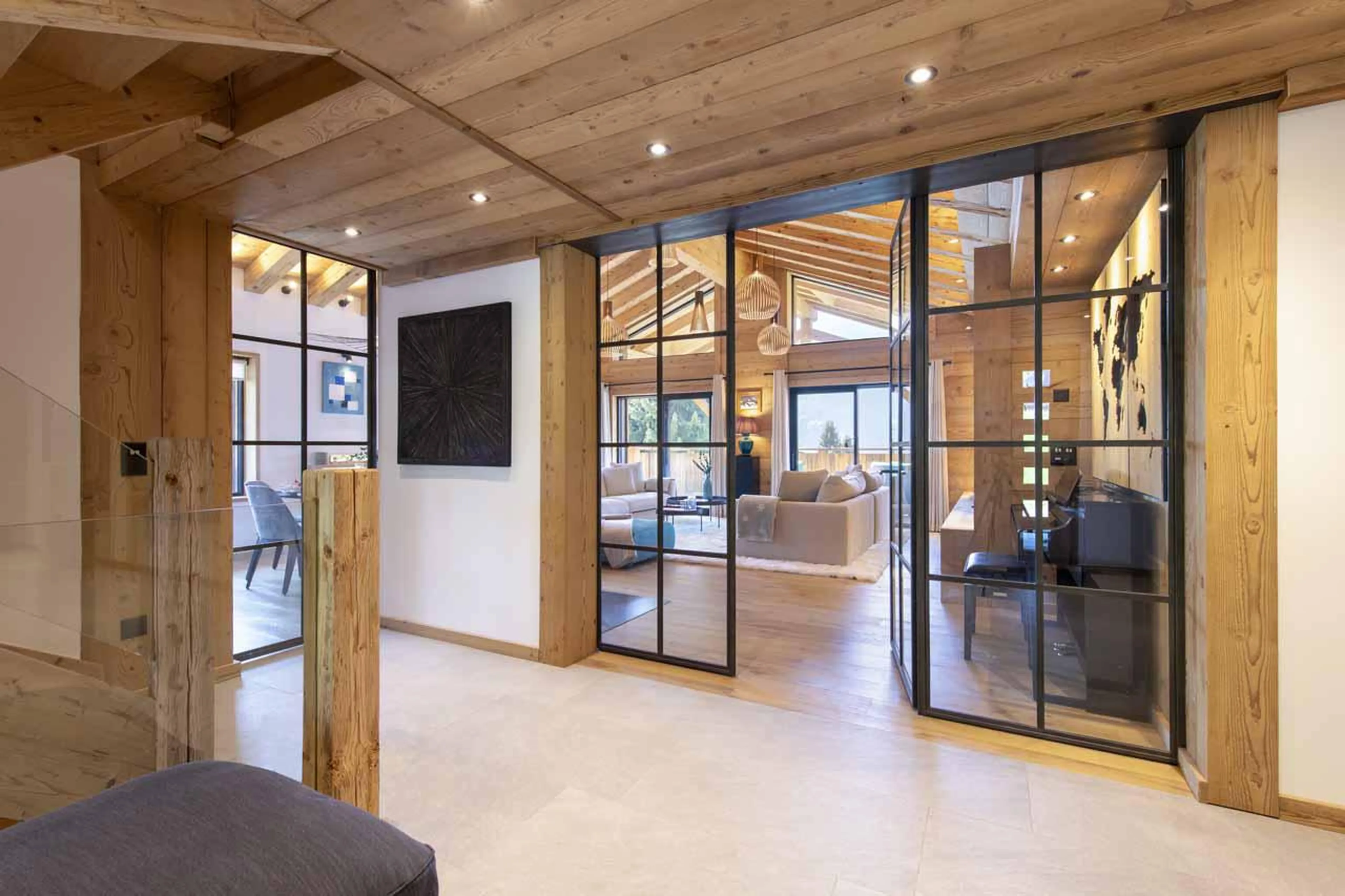 Entrance hall in Chalet Ranch, Verbier