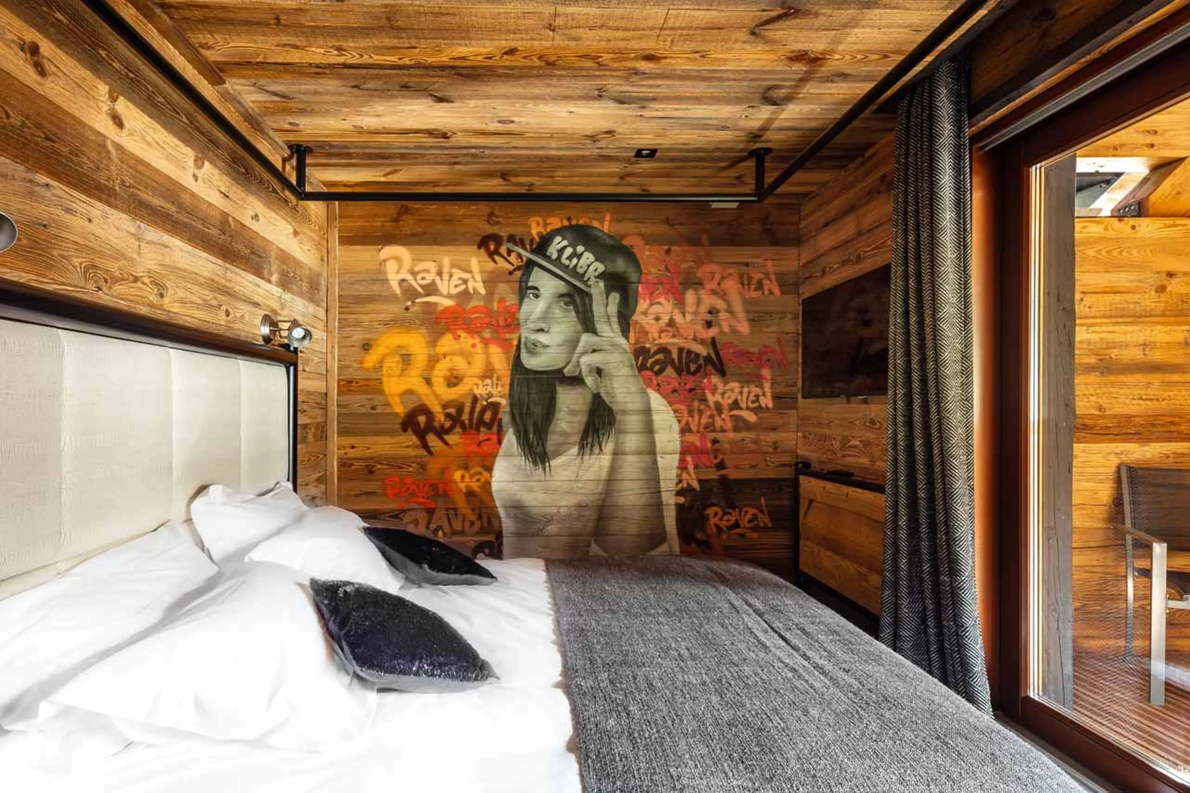 Bedroom two at Chalet Raven in Tignes