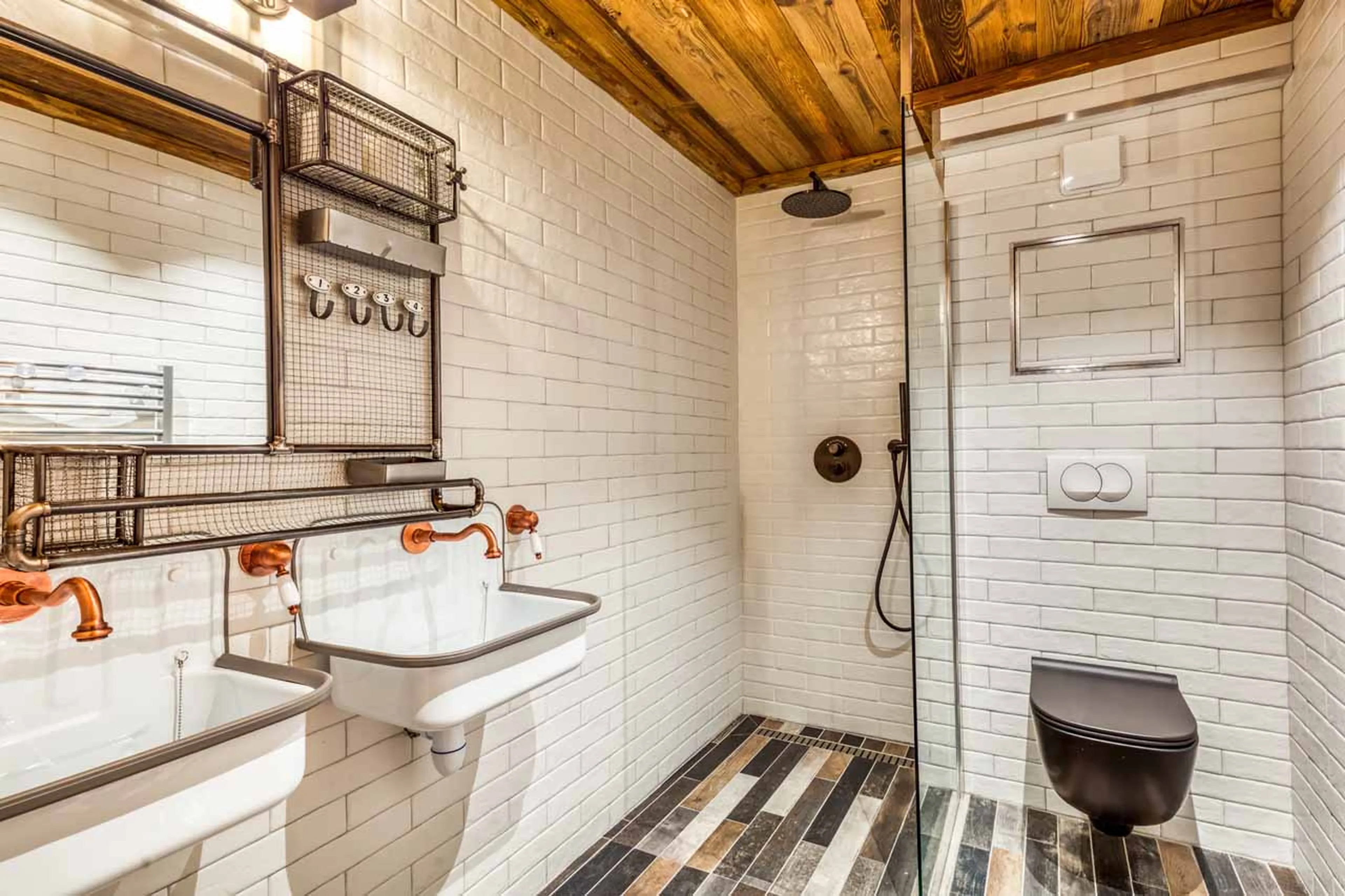 Shower room at Chalet Raven in Tignes