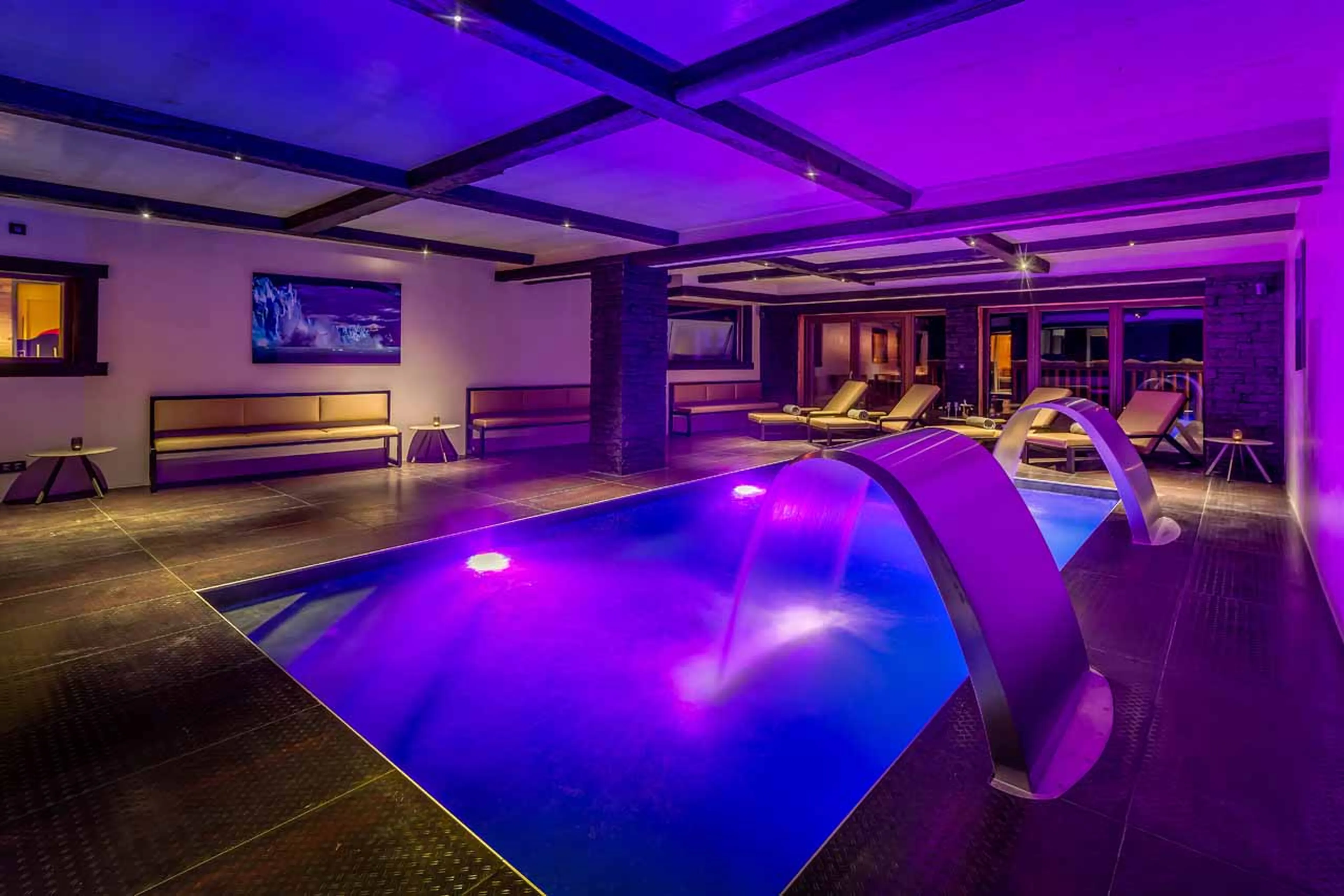 Swimming pool at Chalet Raven in Tignes