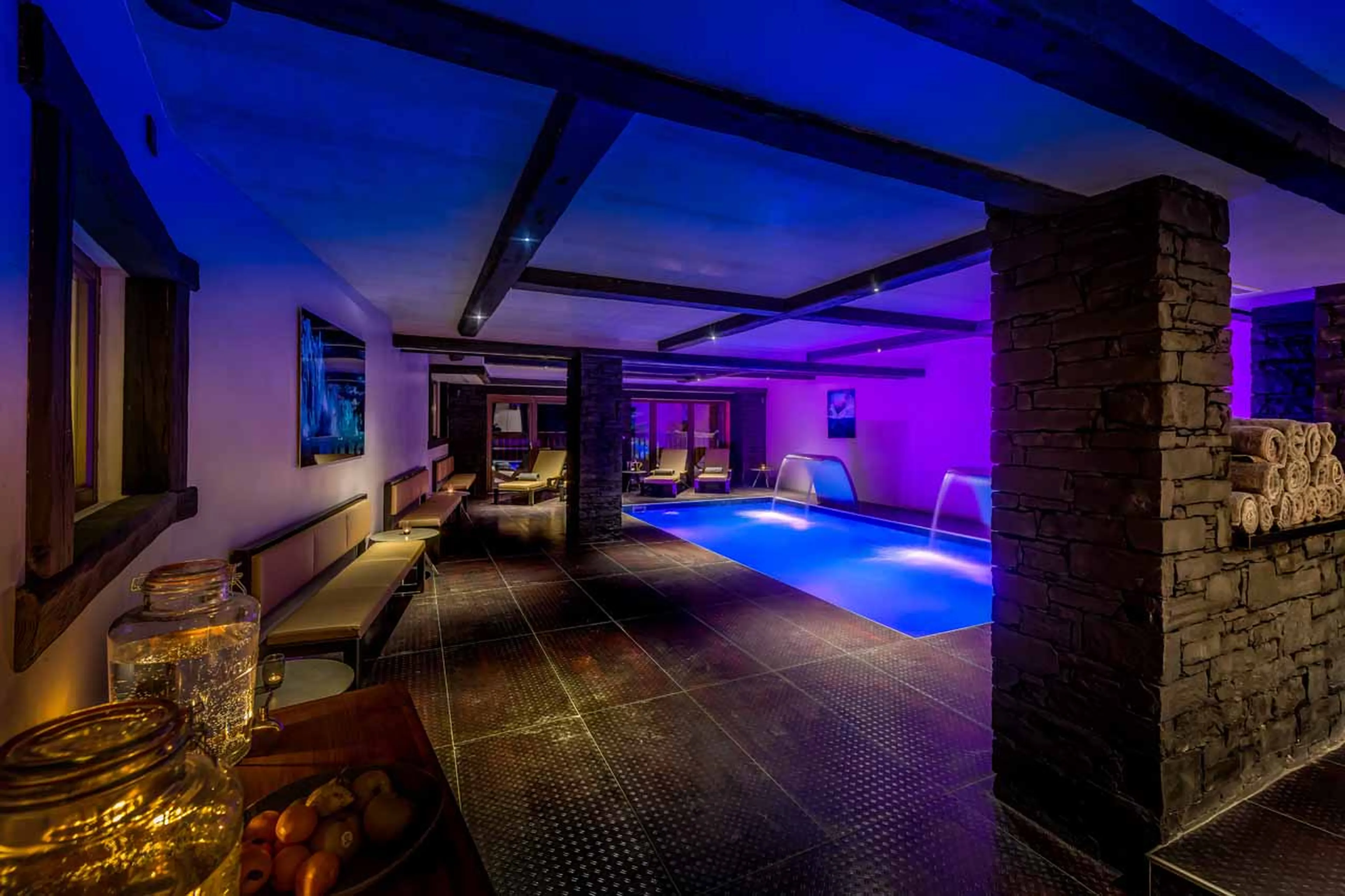 Communal spa area at Chalet Raven in Tignes