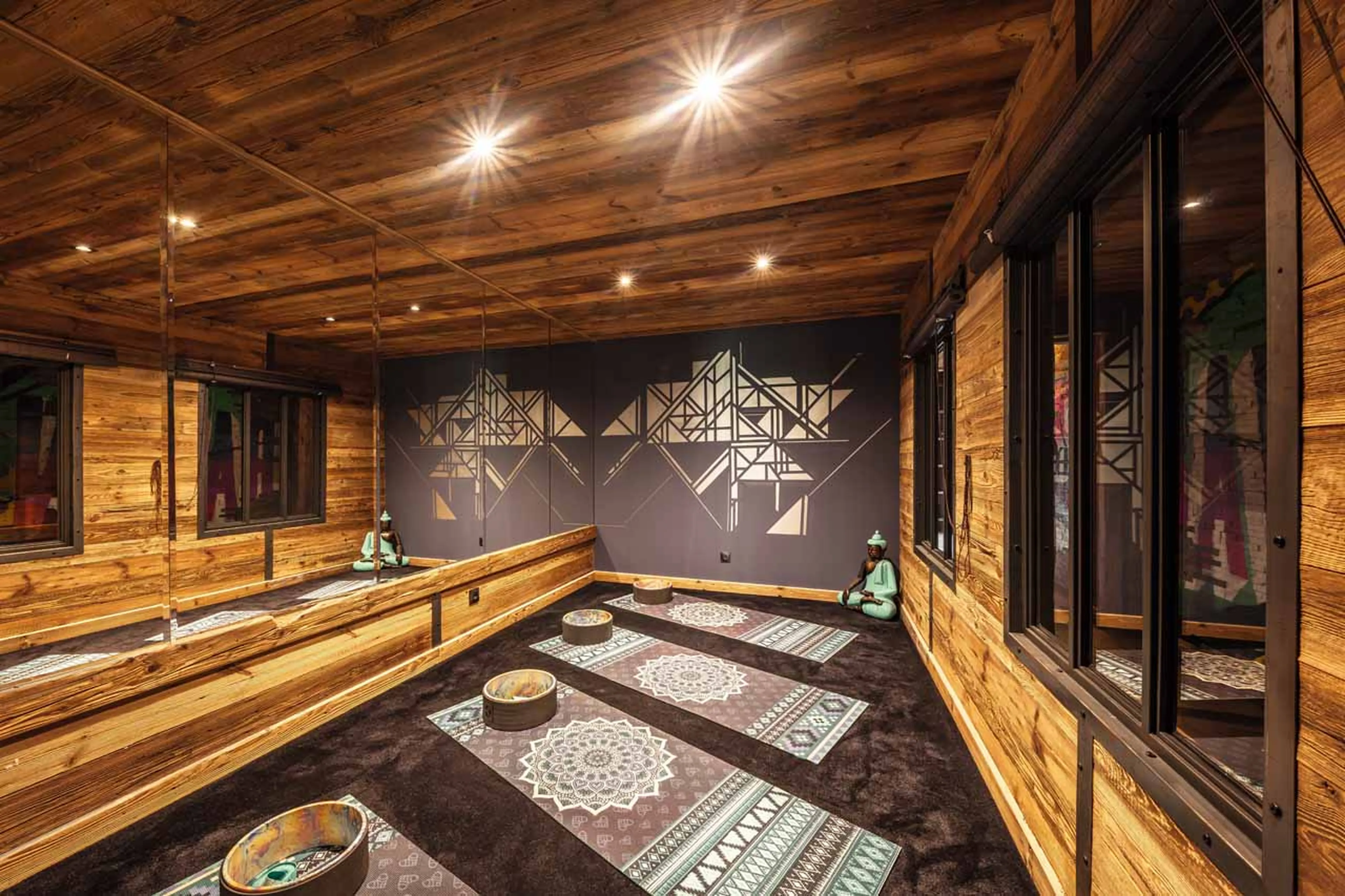Yoga room at Chalet Raven in Tignes
