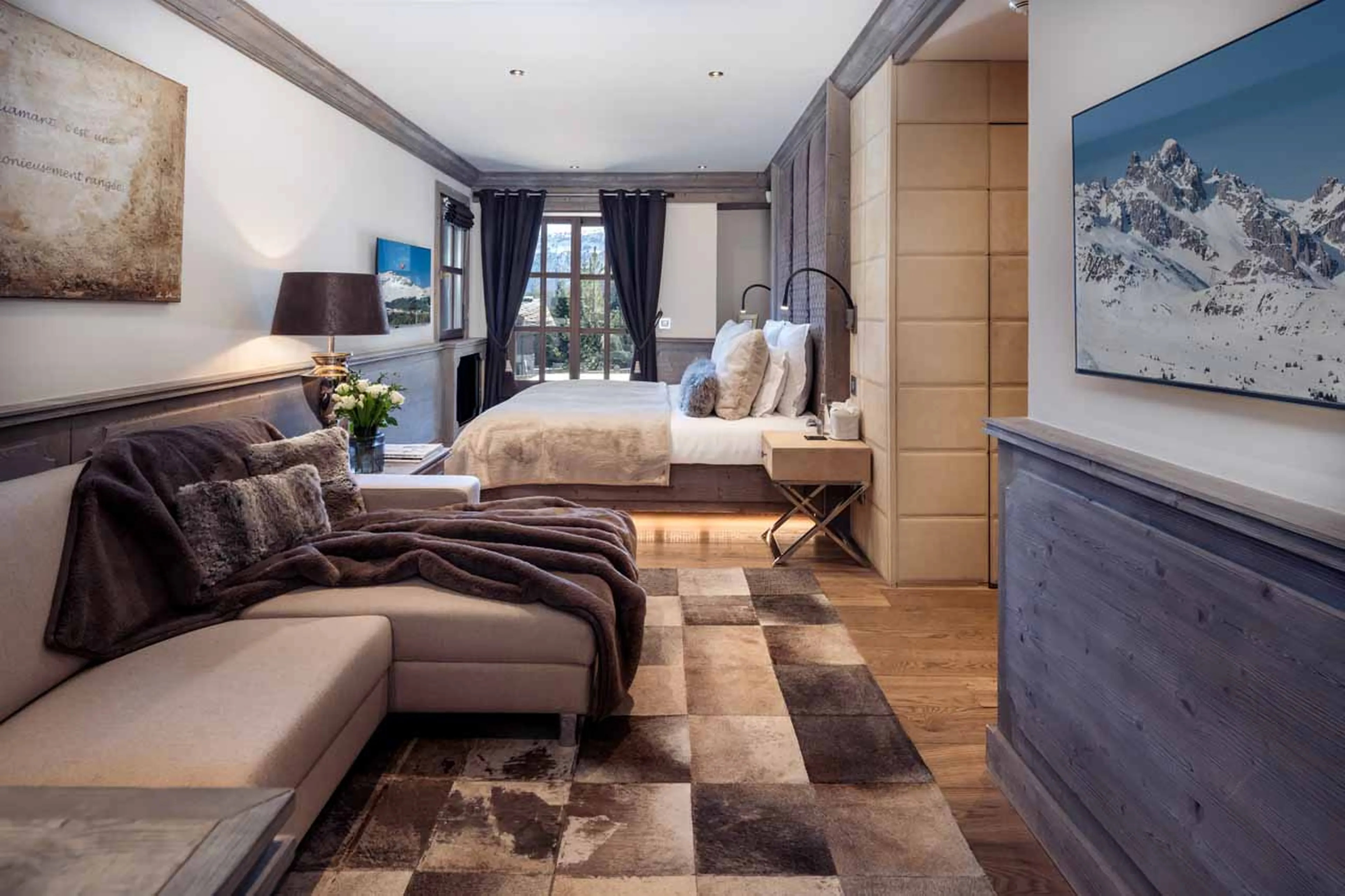 Bedroom two at Chalet Razzie in Courchevel 1850